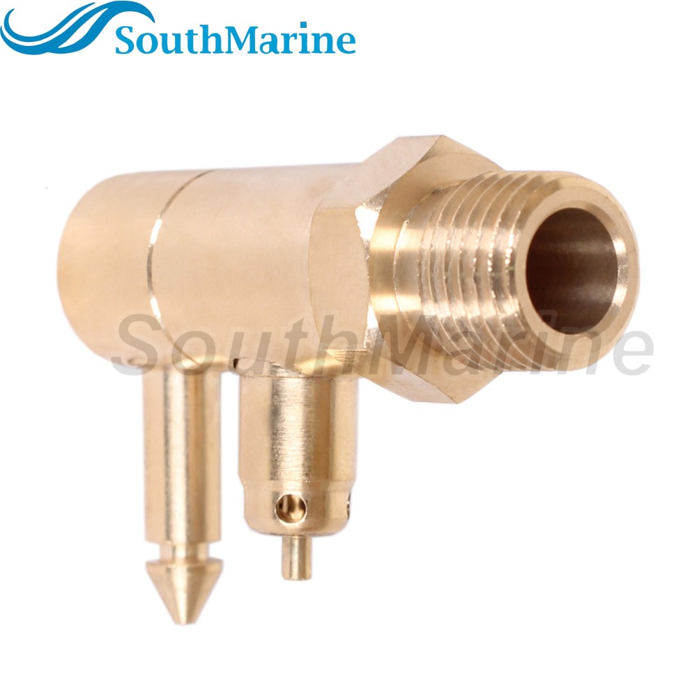 Boat Engine Fuel Line Connector Fitting 8897-6 Brass Quick-Connect Fitting 1/4Inch NPT Male Thread for Yamaha, Tank Side Male
