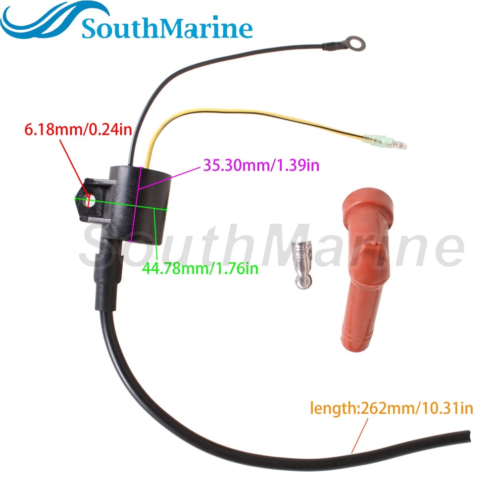 Boat Engine 3C7-06050-0 3C70605003M 3C8-06048-0 Ignition Coil for Tohatsu Nissan / 16064006 for Mercury 40HP 50HP 70HP 115HP