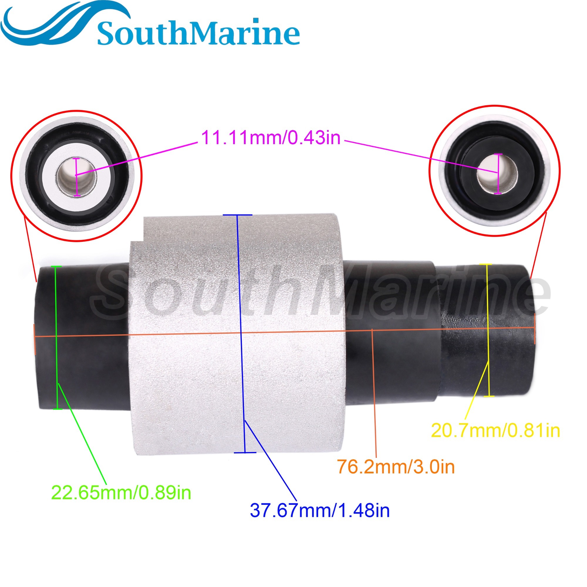 Boat Motor 688-44514-00-94 688-44514-A0-94 T85-02020100 Rubber Mount Damper Upper Side for Yamaha Parsun HDX Makara 50HP-90HP