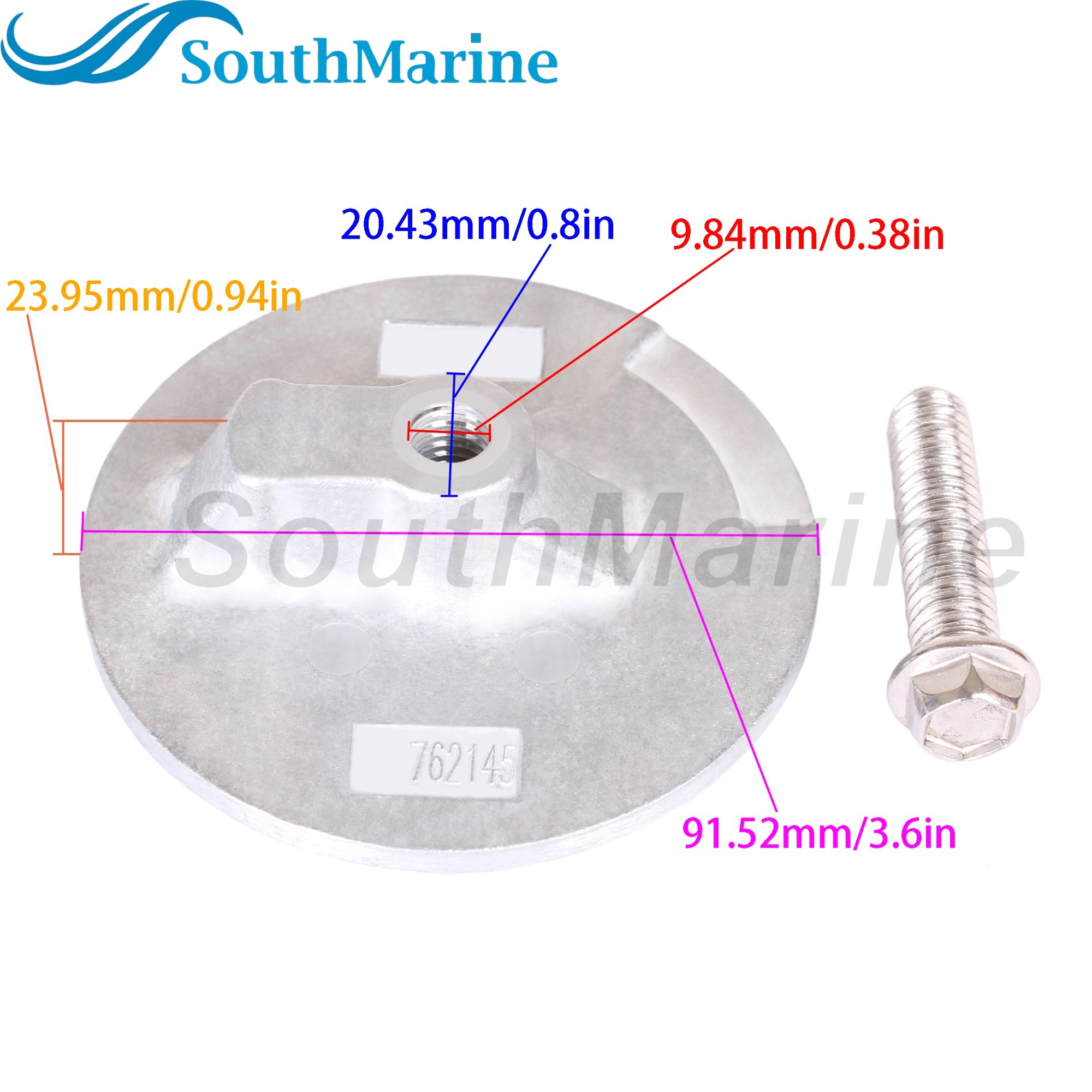 Outboard Engine 76214Q5 97-76214T5 8M0059339 76214T3 18-6016A Flat Trim Tab Anode for Mercury Mariner Quicksilver 35HP-300HP