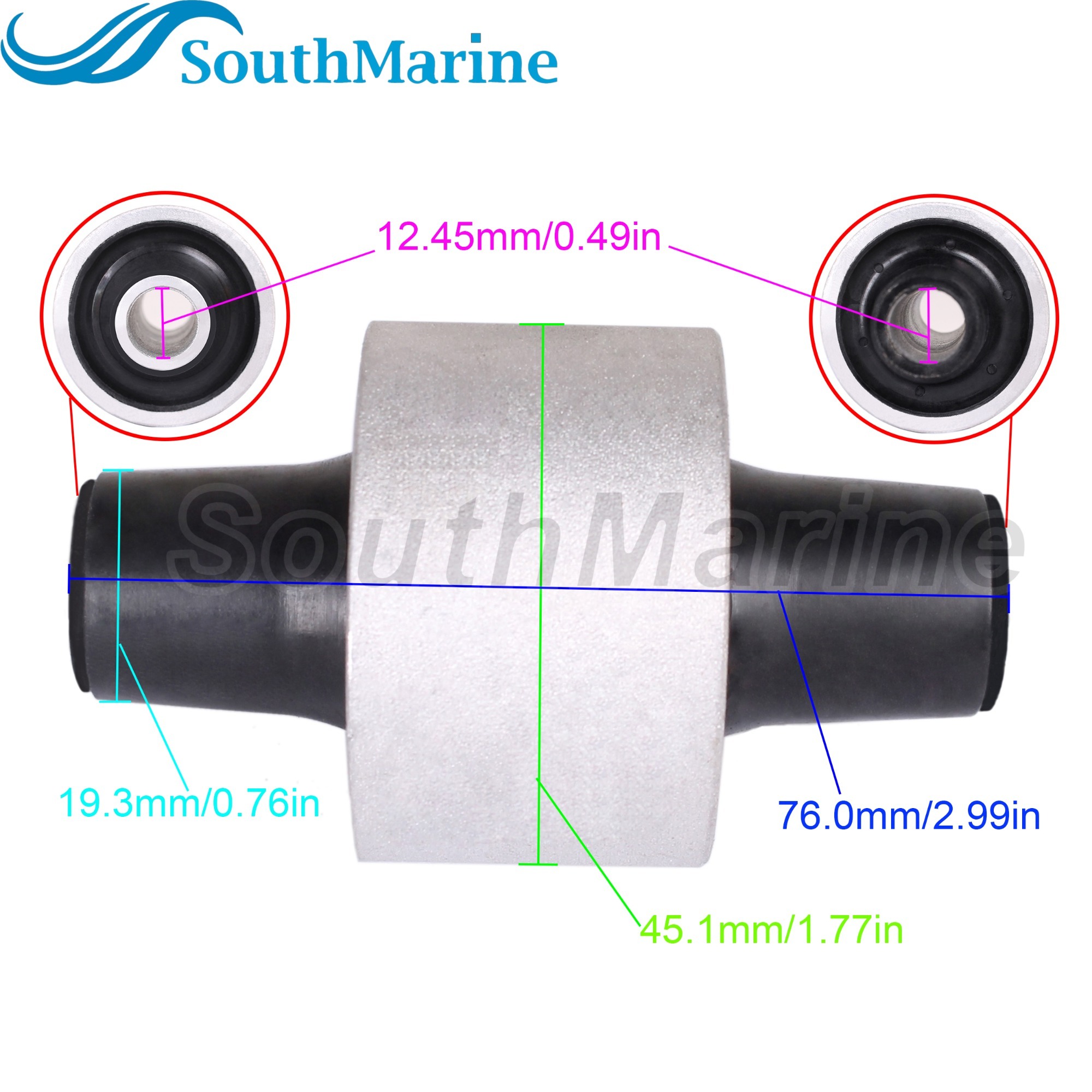 Boat Motor 679-44555-00 679-44555-00-94 62Y-44555-00-00 Rubber Mount Damper Lower Side for Yamaha Parsun HDX Makara 40HP 50HP