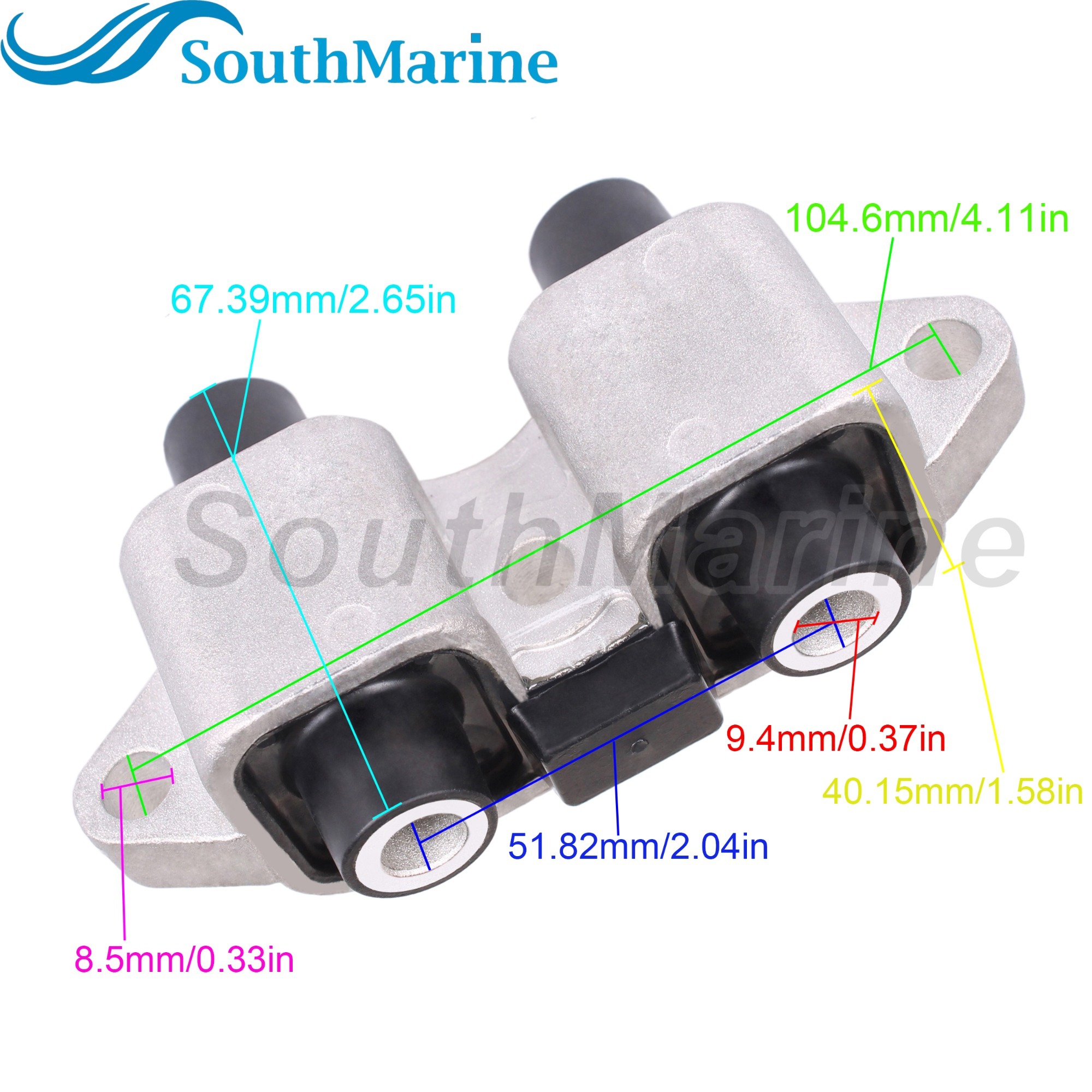 Boat Engine 66T-44514-00-4D T40-02020000 Rubber Mount Damper Upper Side for Yamaha Parsun HDX Makara E40X 40HP Shock Absorber