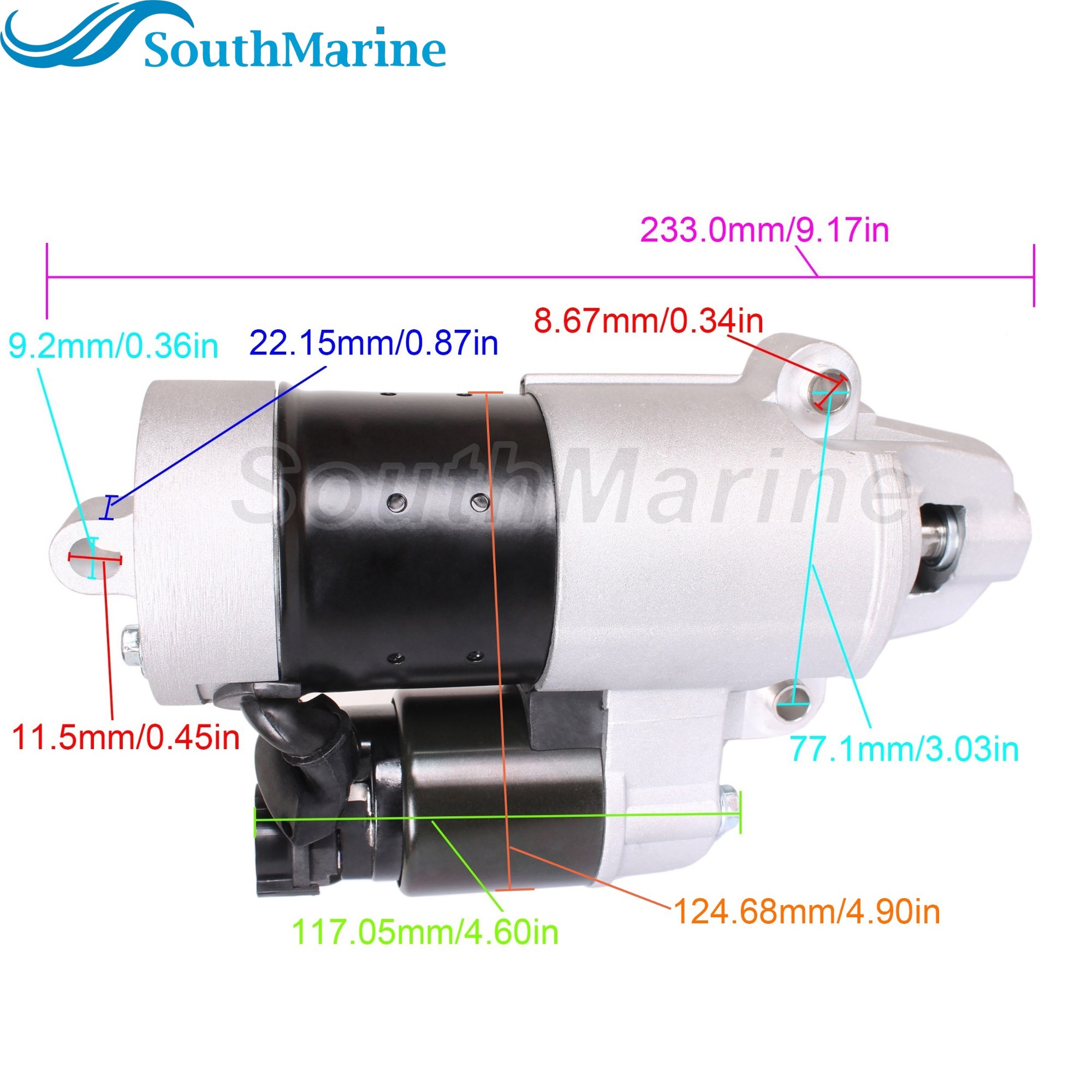 Boat Motor 6CE 6EM 6CB-81800-00/-01/02 18-6961 Starter Motor for Yamaha 115HP-300HP /410-44130 for J&N, SHI0197 for Arrowhead