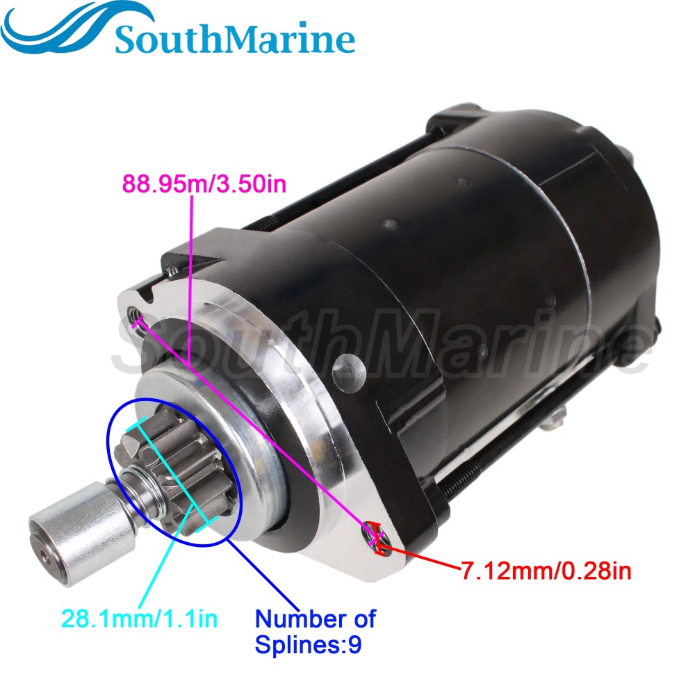 Boat Motor 61H 6N7-81800-00/01/10 6N7-WS818-01 6K7-81800-10 Starter Motor for Yamaha 115HP-225HP, S114-552A S114-660 for Hitachi