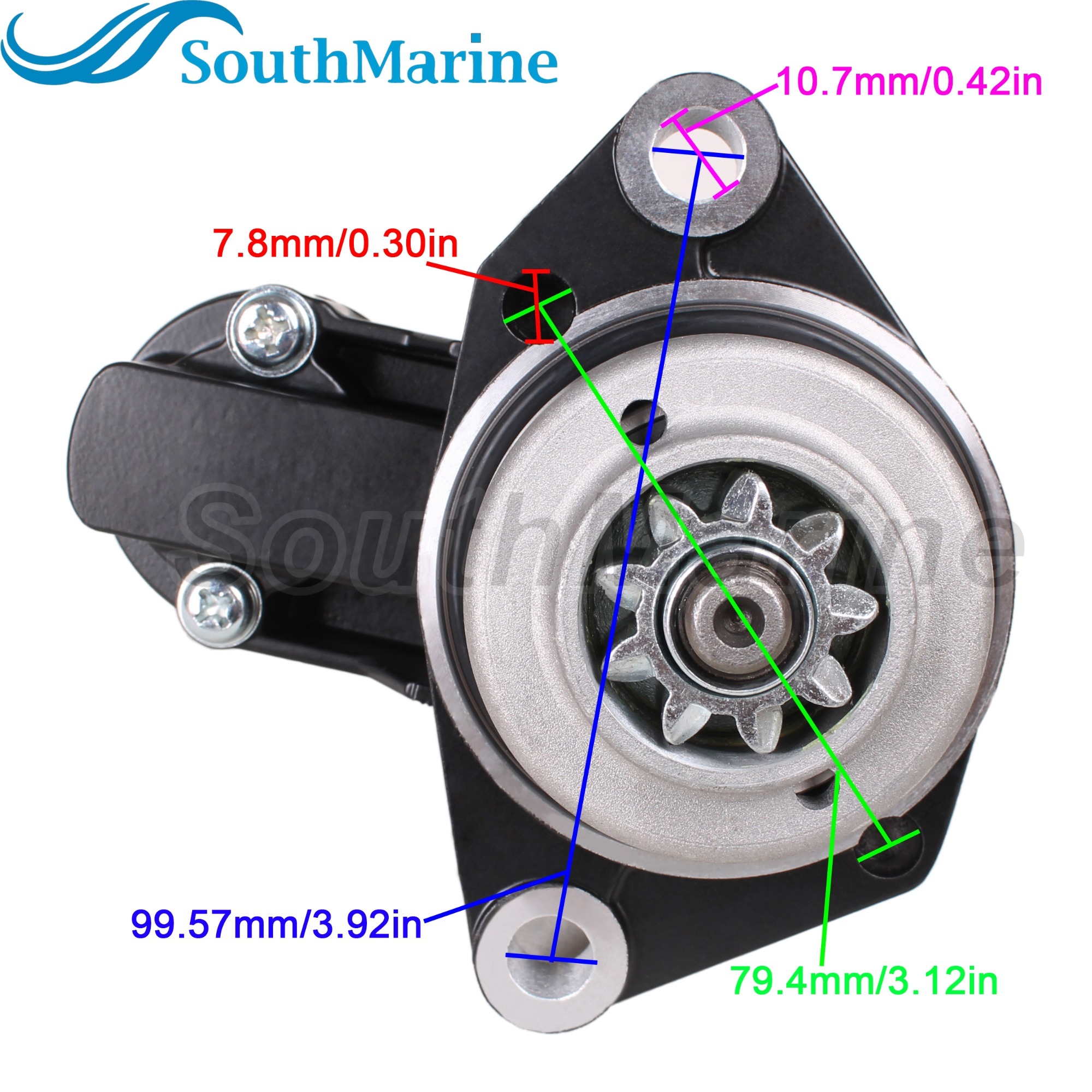 Boat Motor 31200-ZY9-003 31200-ZY9A-0031 31200-ZY9-H01 Starter Motor for Honda 75HP 90HP / HZY9-31200-H01 for Tohatsu Nissan