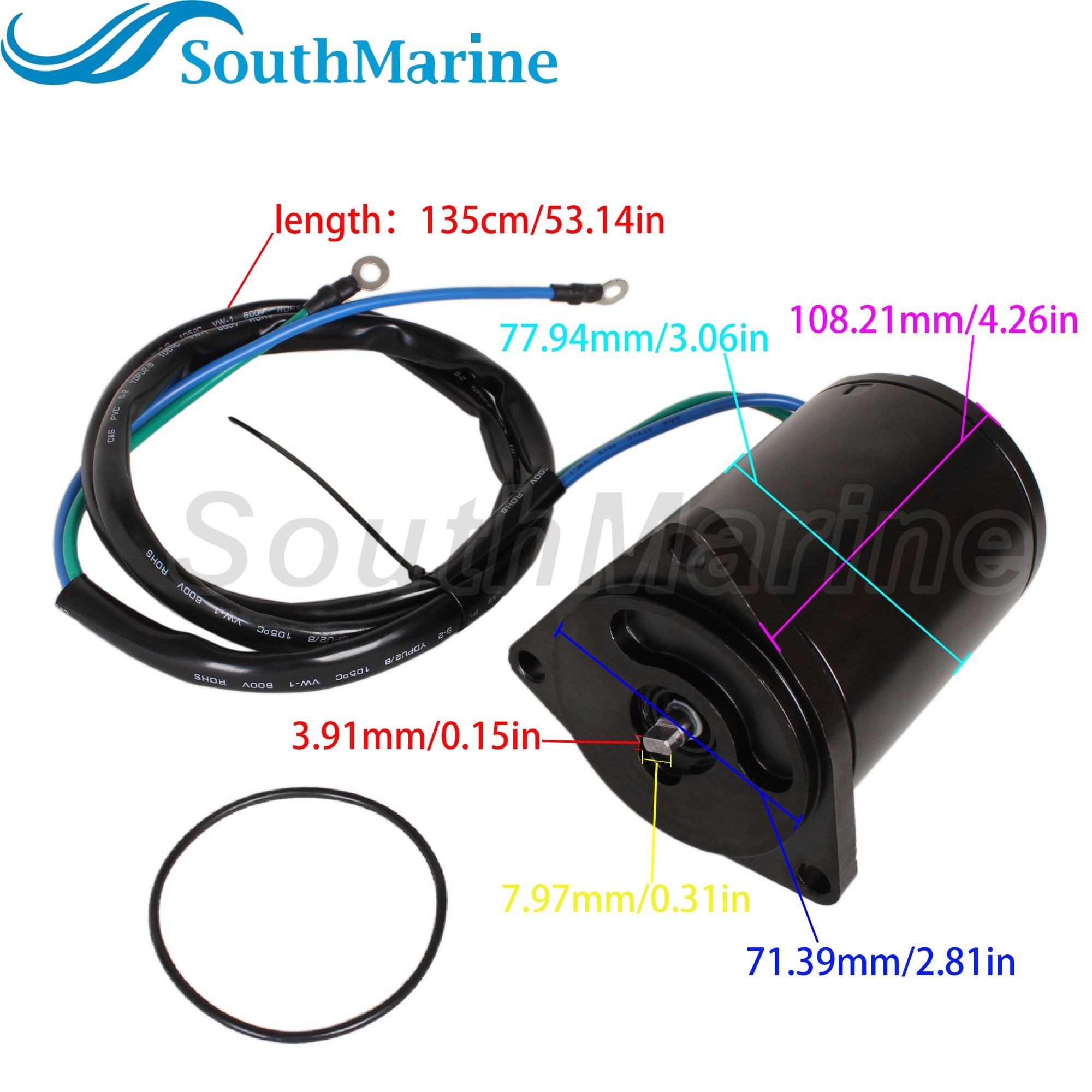 Boat Motor 69J-43880-00 01 60V-43880-00 TRM0082 Tilt Trim Motor for Yamaha 200HP-300HP, 888645T1 888645T02 for Mercury Mariner