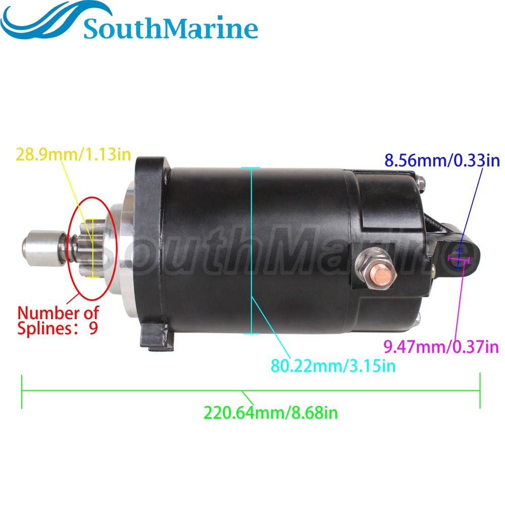 Boat Motor 6E5-81800-10 6E5-81800-11 6E5-81800-12 18-6413 Starter Motor for Yamaha 115HP-200HP, S114-323A/B/C/CN for Hitachi