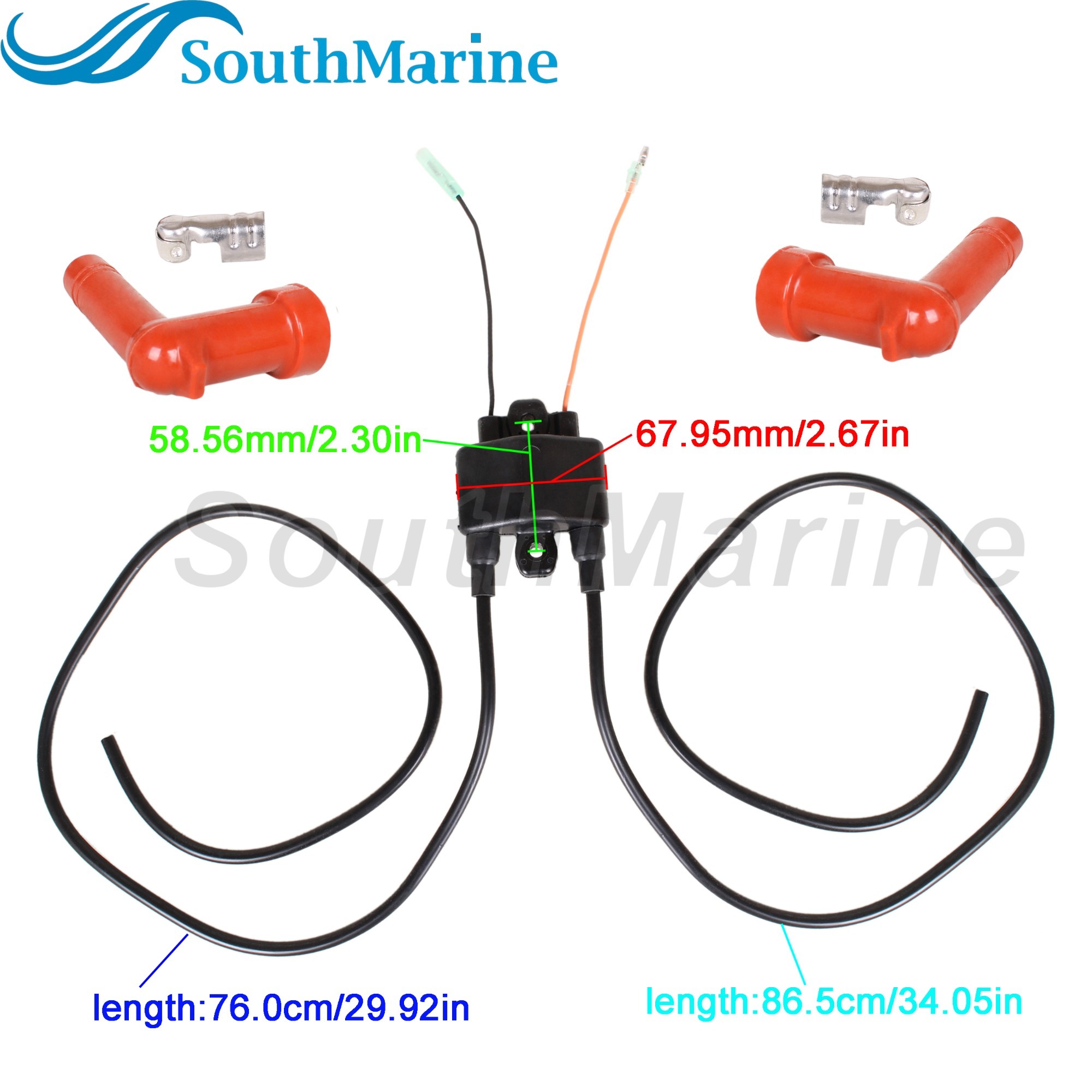 Boat Motor 33410-92L11/92L10/94400/93E00 188-0001 Ignition Coil for Suzuki 9.9HP 15HP 40HP / 3341094400 for Nissan Tohatsu