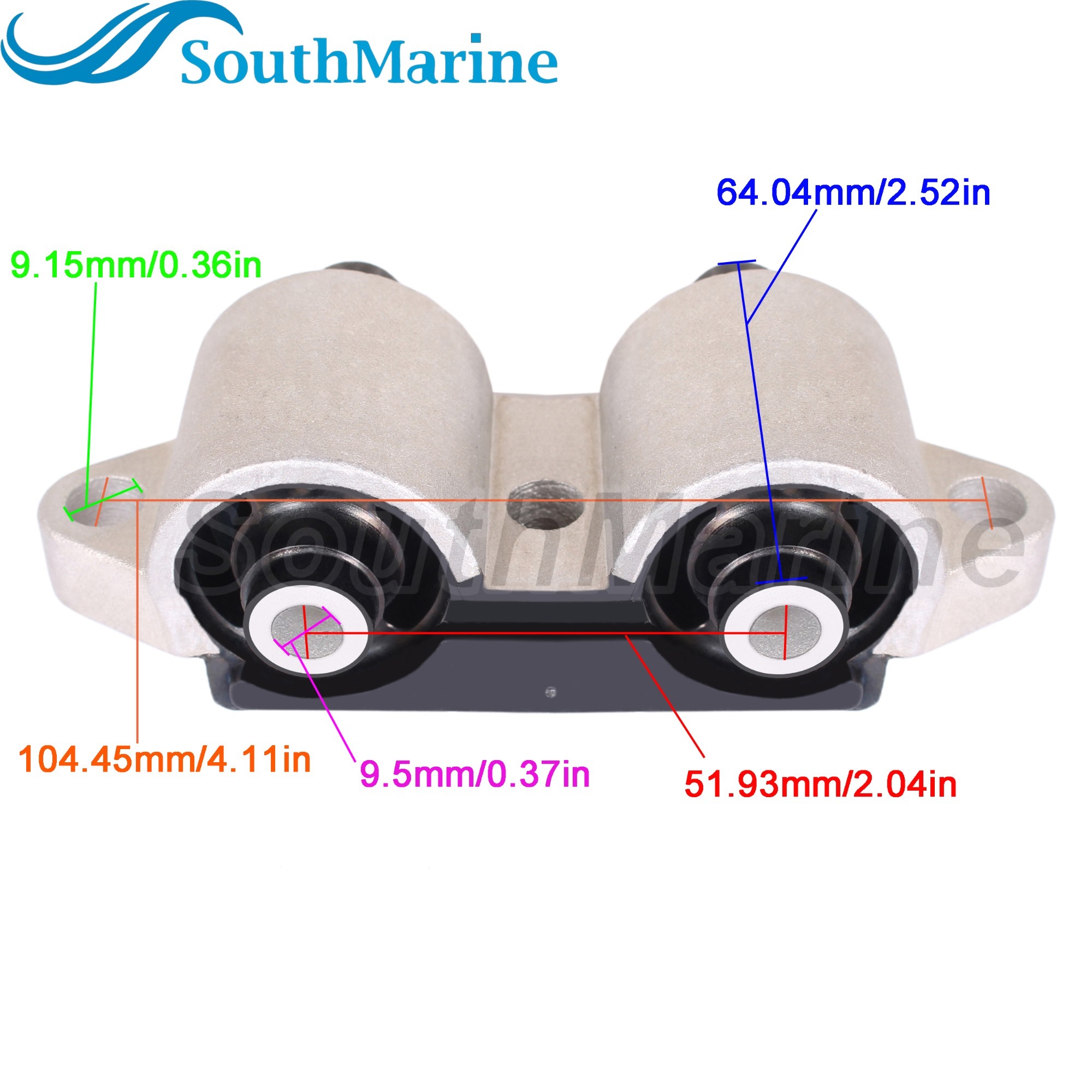 Boat Motor 69W-4451400-00 94 4D F60-02020000 Rubber Mount Damper Upper Side for Yamaha Parsun HDX Makara 50HP 60HP