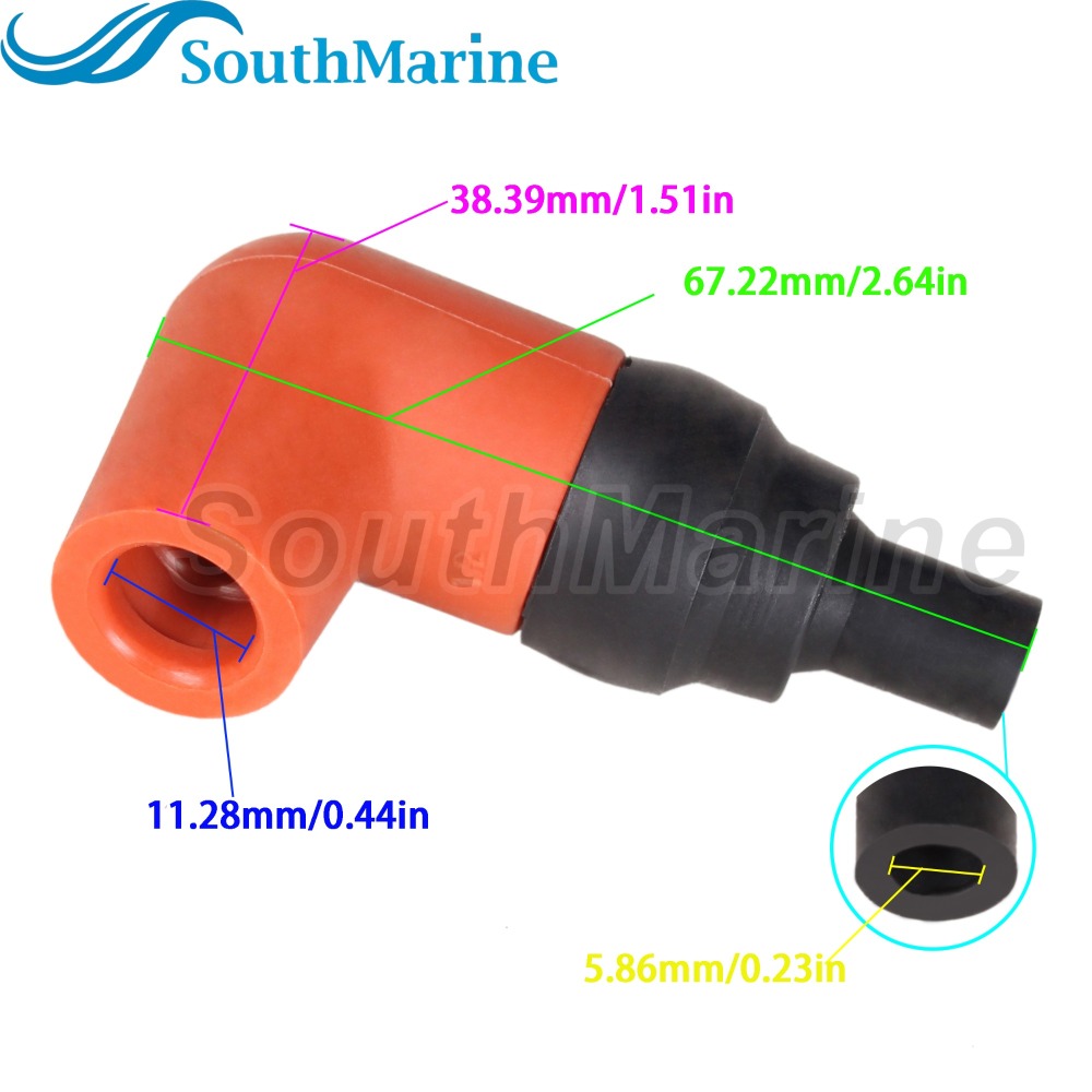 Boat Engine 6G1-82370-00 6G1-82370-20 6G1-82370-21 Spark Plug Cap Cover w/Resistance for Yamaha 20HP 25HP 60HP 70HP 115HP 130HP