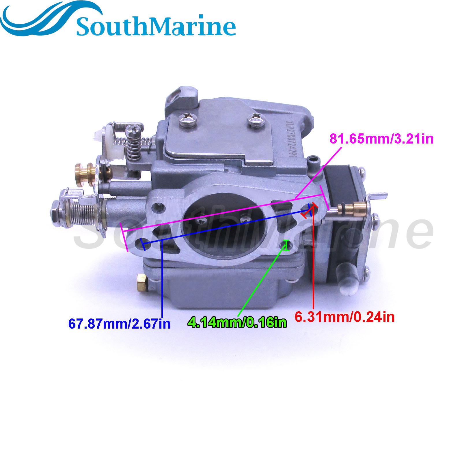 Boat Engine 3G2-03100-1/2/3 3G2031001M Carburetor Assy and 3G2-02414-1 3G2024141M Gasket for Tohatsu Nissan 9.9-18HP NS M9.9D2 M15D2 M18E2 Outboard