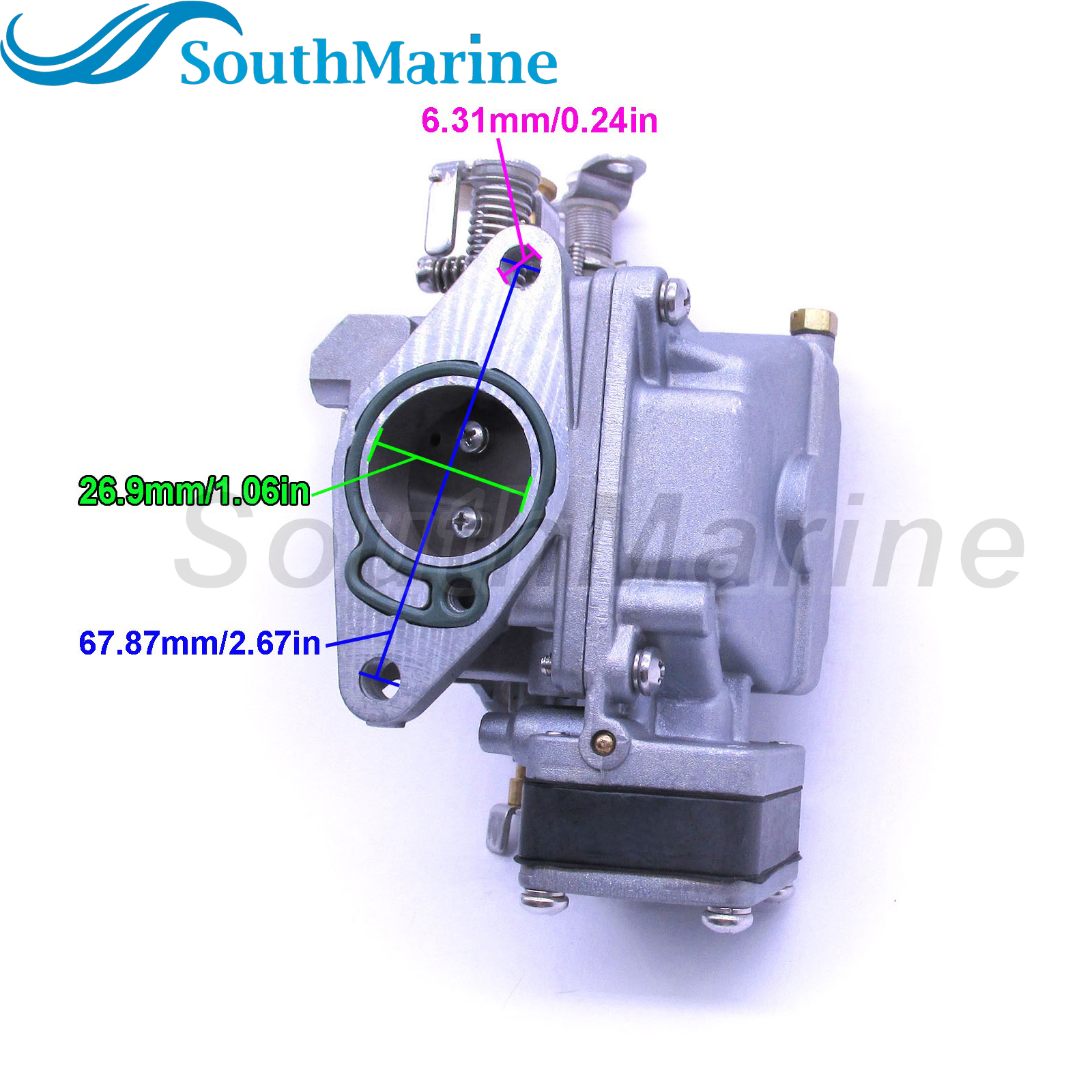 Boat Engine 3G2-03100-1/2/3 3G2031001M Carburetor Assy and 3G2-02414-1 3G2024141M Gasket for Tohatsu Nissan 9.9-18HP NS M9.9D2 M15D2 M18E2 Outboard
