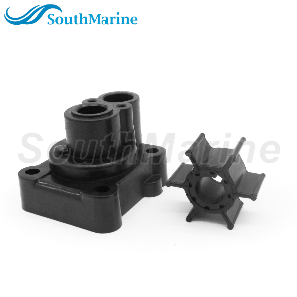 Boat Motor 682-W0078-00 682-W0078-01 682-W0078-A1 Water Pump Repair Kit with Housing for Yamaha 9.9HP 15HP F9.9 FT9.9 T9.9 15C Outboard Engine, 18-314