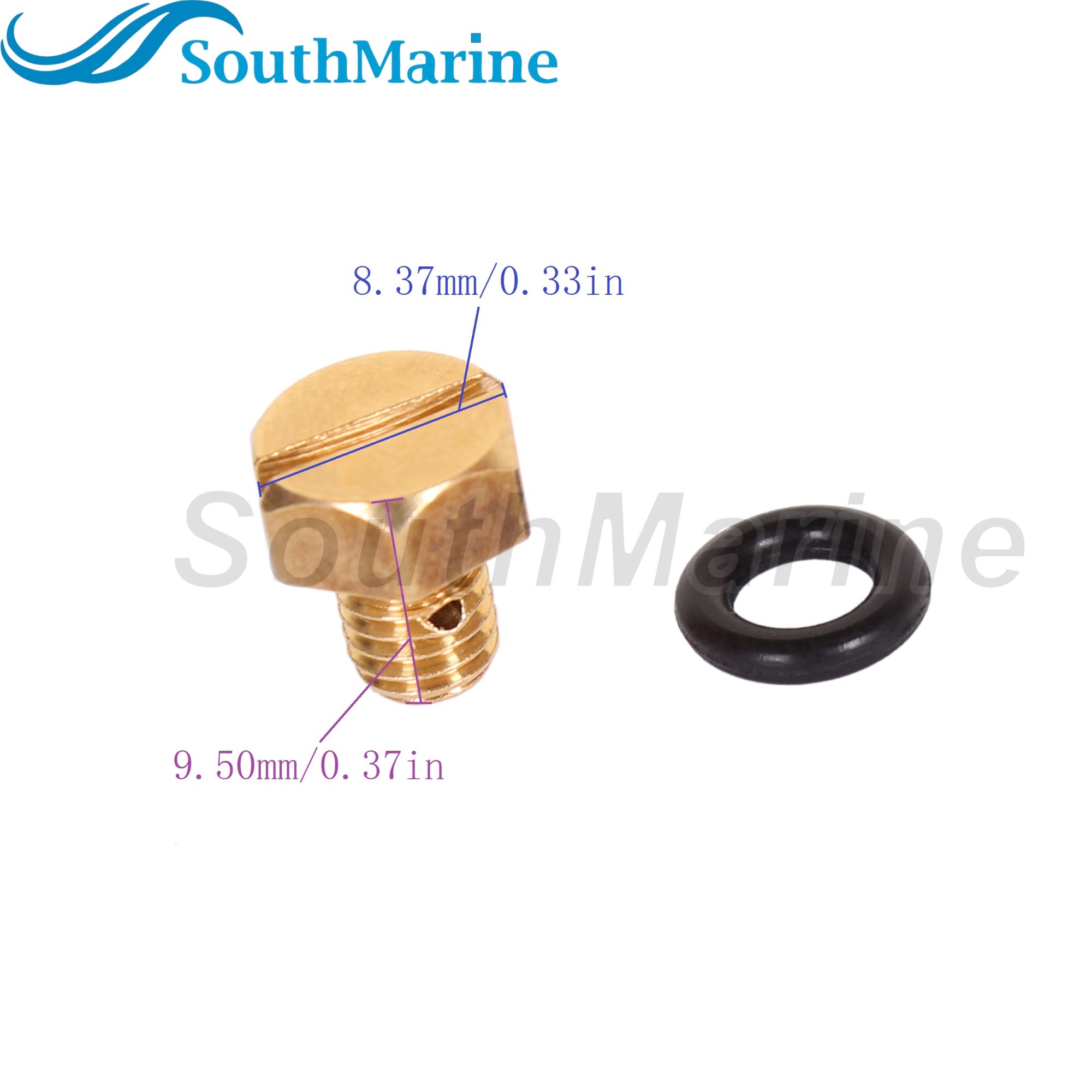 Boat Motor 66T-14991-00 Carb Carburetor Float Bowl Drain Screw with O-ring for Yamaha 4HP 6HP 8HP 9.9HP