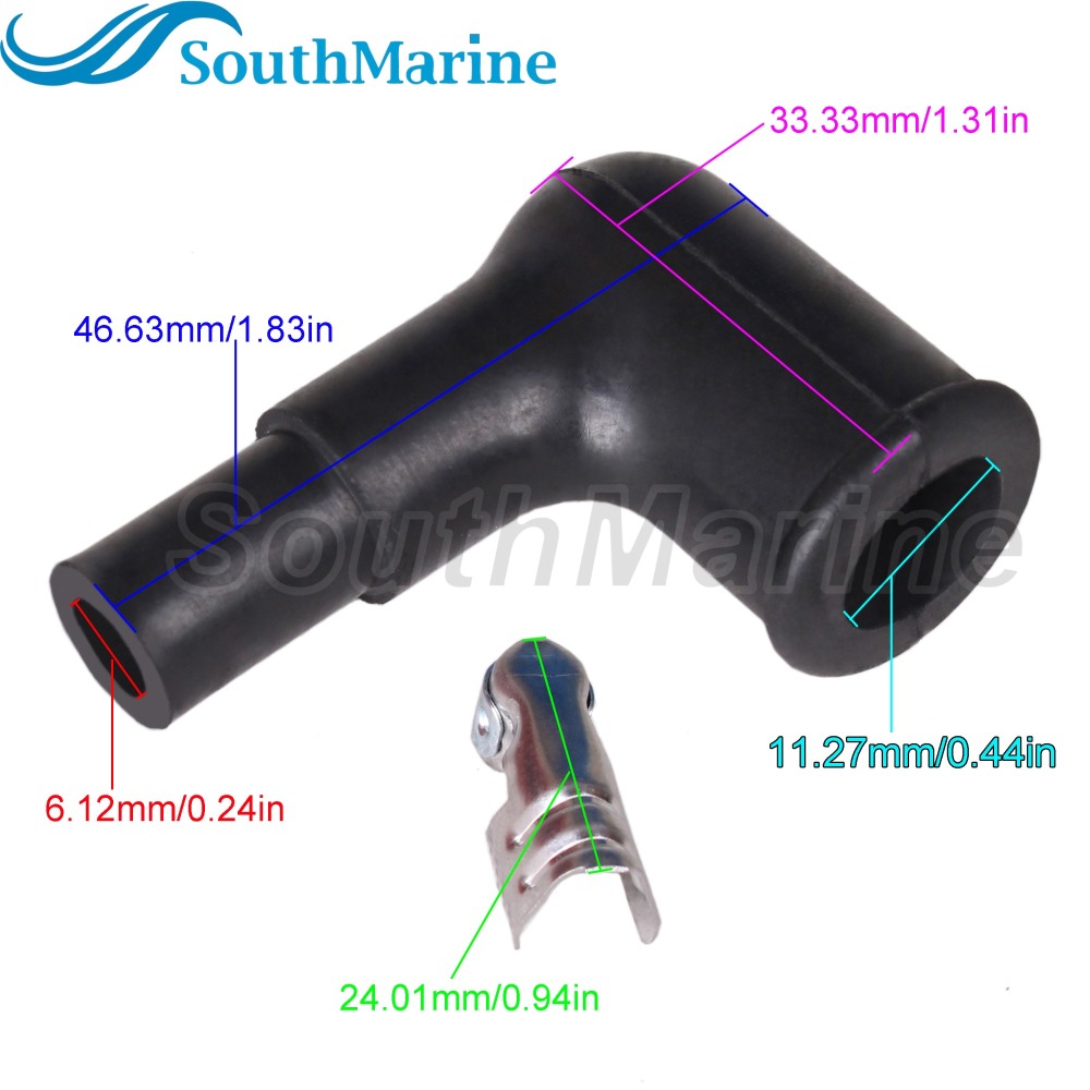 Boat Engine 663-82370-00 663-82370-01 Spark Plug Cap Cover w/Resistance for Yamaha 4HP-200HP Outboard Engine