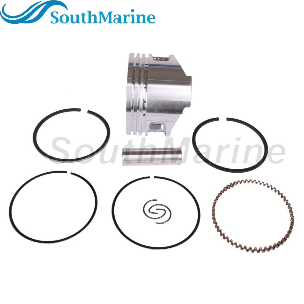 Boat Engine 68D-E1631-00-96 STD Piston Set & 68D-E1603-00 Ring for Yamaha 4HP / F4-04020200 for Parsun HDX, 59mm STD