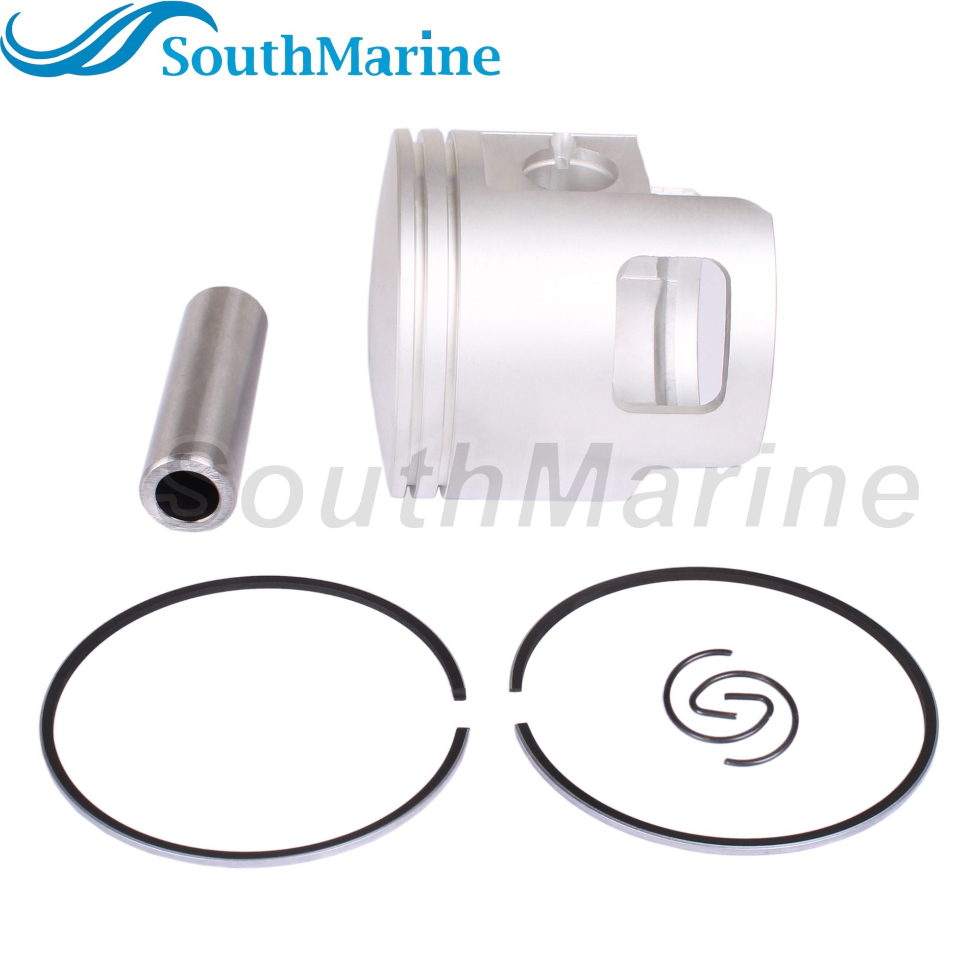 Boat Engine 66T-11631-01-93 STD Piston Set & 66T-11603-00 Ring for Yamaha 40HP E40MH 40X / for Parsun Hidea Makara HDX, 80mm STD