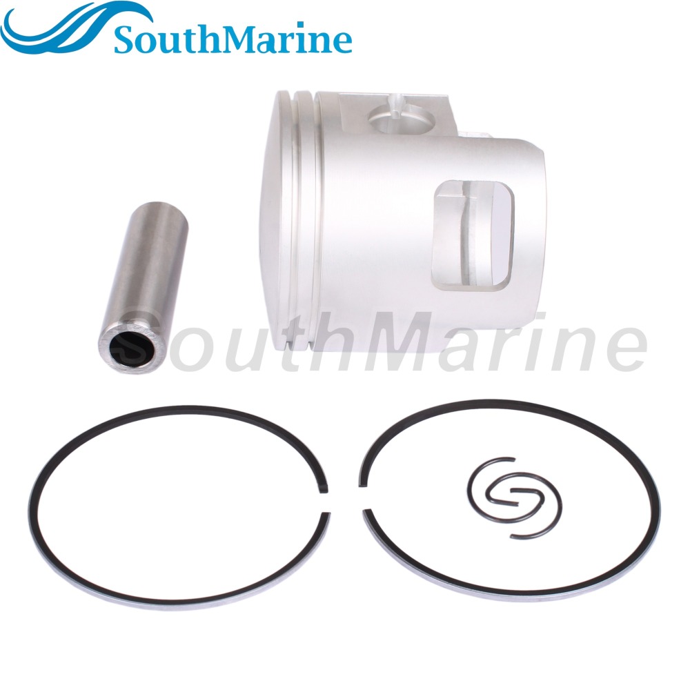 Boat Engine 66T-11631-01-93 STD Piston Set & 66T-11603-00 Ring for Yamaha 40HP E40MH 40X / for Parsun Hidea Makara HDX, 80mm STD