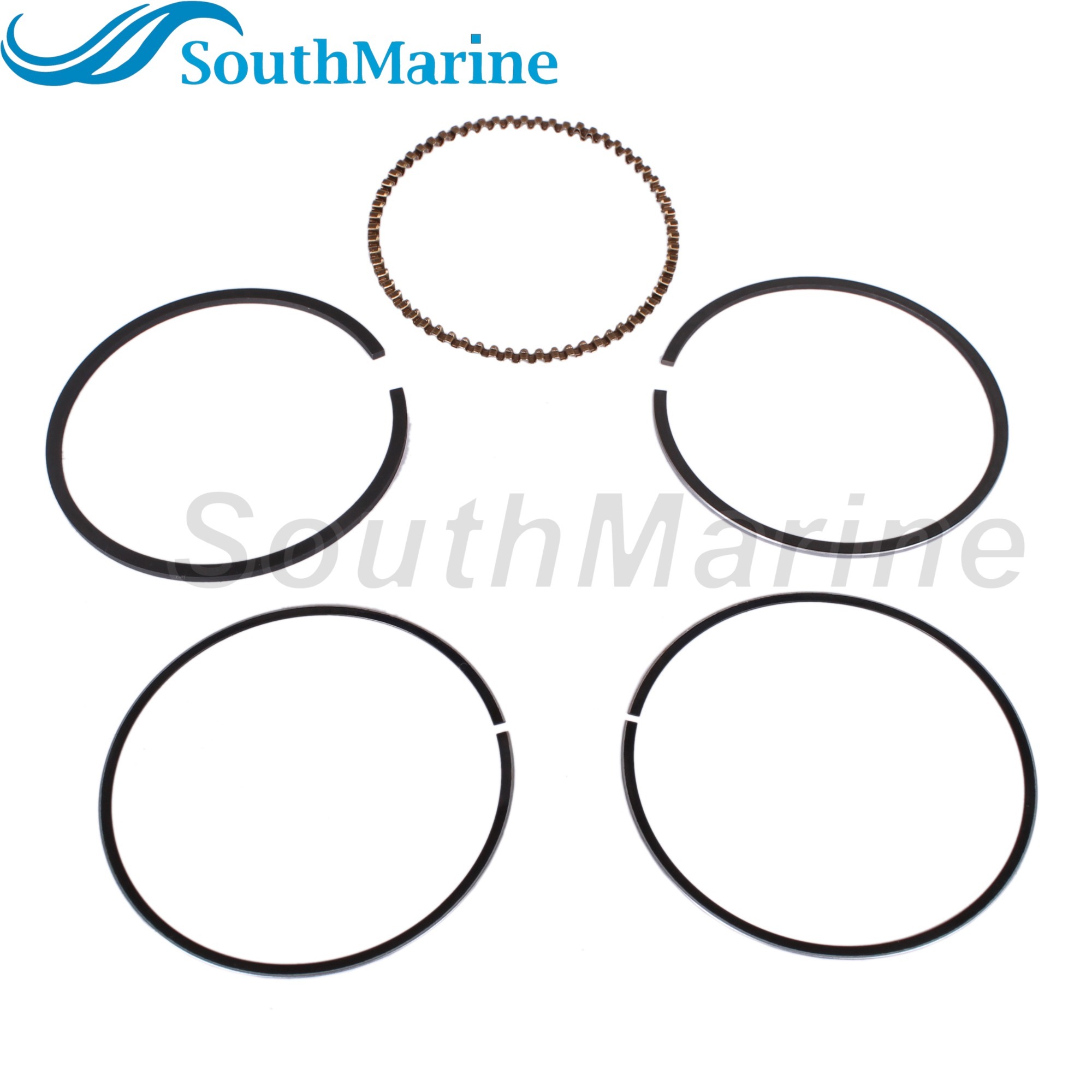 Boat Engine 6AU-11631-00-96 STD Piston Set & 68T-11603-00 68T-11603-01 Ring for Yamaha 8HP 9.9HP, 56mm STD