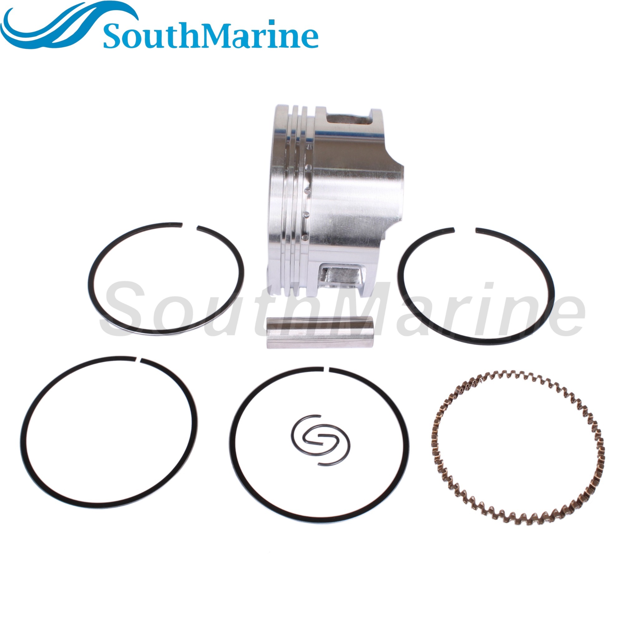 Boat Engine 6AH-11631-00 STD Piston Set & 6AH-11603-00 Ring for Yamaha / F20-05020001 for Parsun HDX 15HP 20HP, 63mm STD