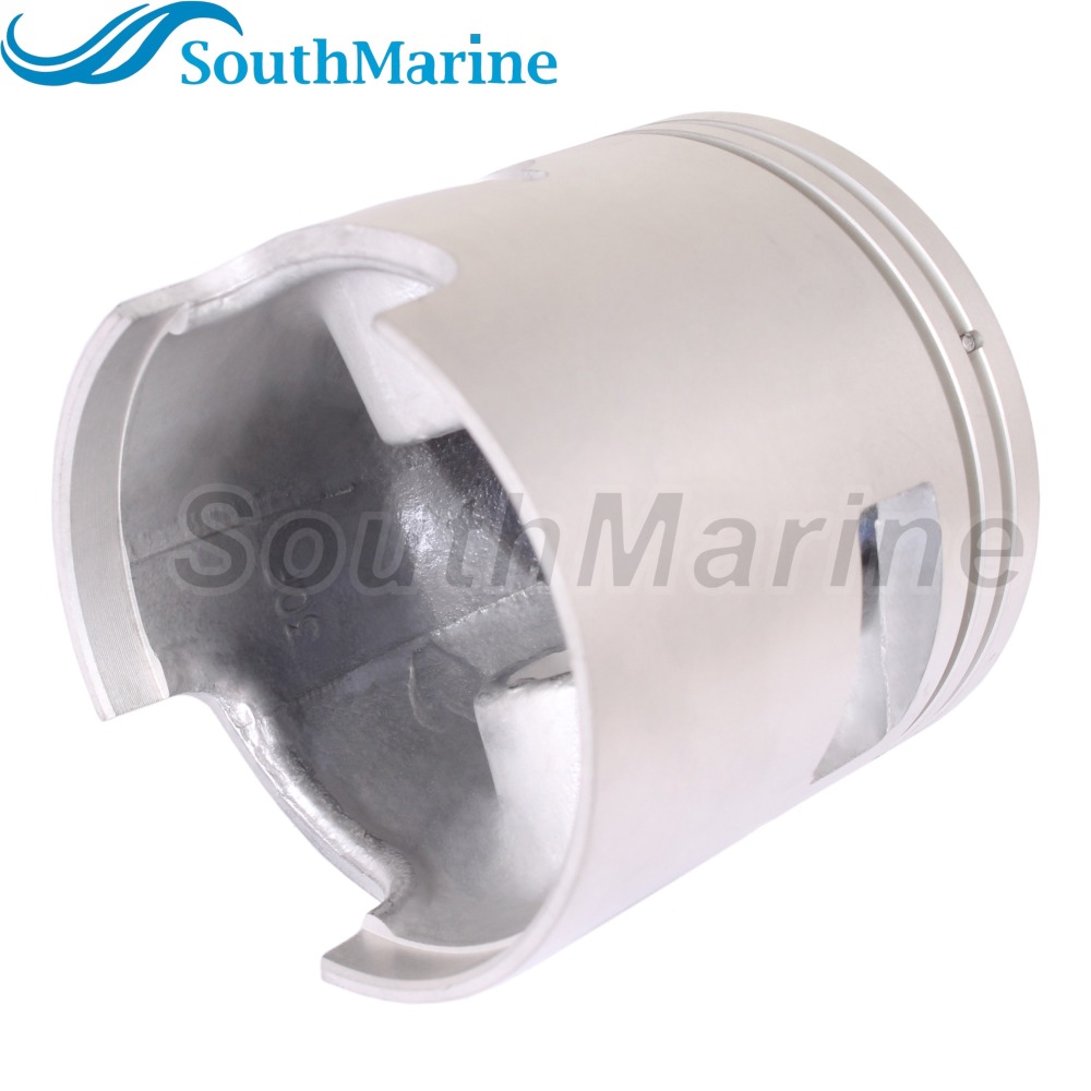 Boat Engine 61N-11631-00-95 STD 18-4144 Piston Set & 61N-11603-00 18-3957 Ring for Yamaha 25HP 30HP C30ELR C30MLH, 72mm STD