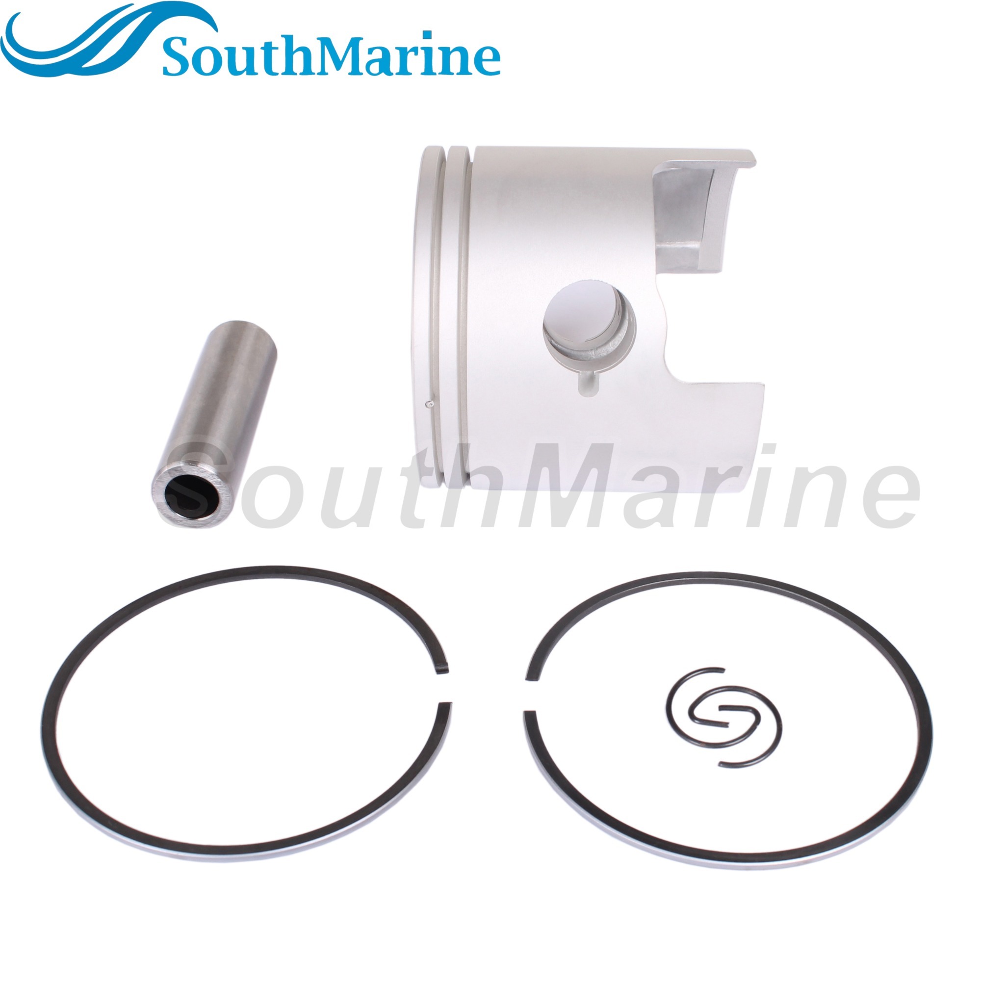 Boat Engine 688-11636-03 02 Oversize Piston Set & 688-11605-A0 Ring for Yamaha 48HP 50HP 55HP 75HP 85HP, 82.5mm 0.5mm O/S