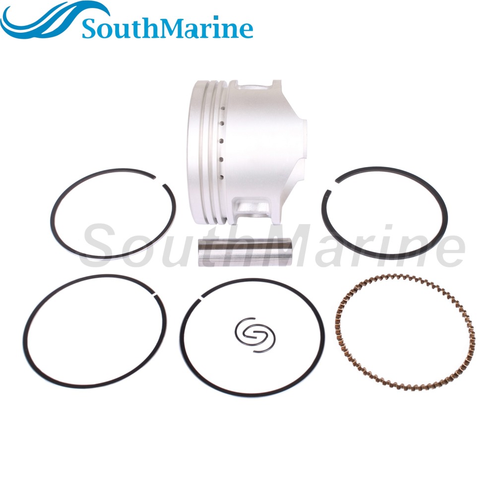 Boat Engine 69W-11631-00-97 69W-11631-01-97 STD Piston Set & 67C-11603-00 01 Ring for Yamaha 25HP 30HP 40HP 50HP 60HP, 65mm STD