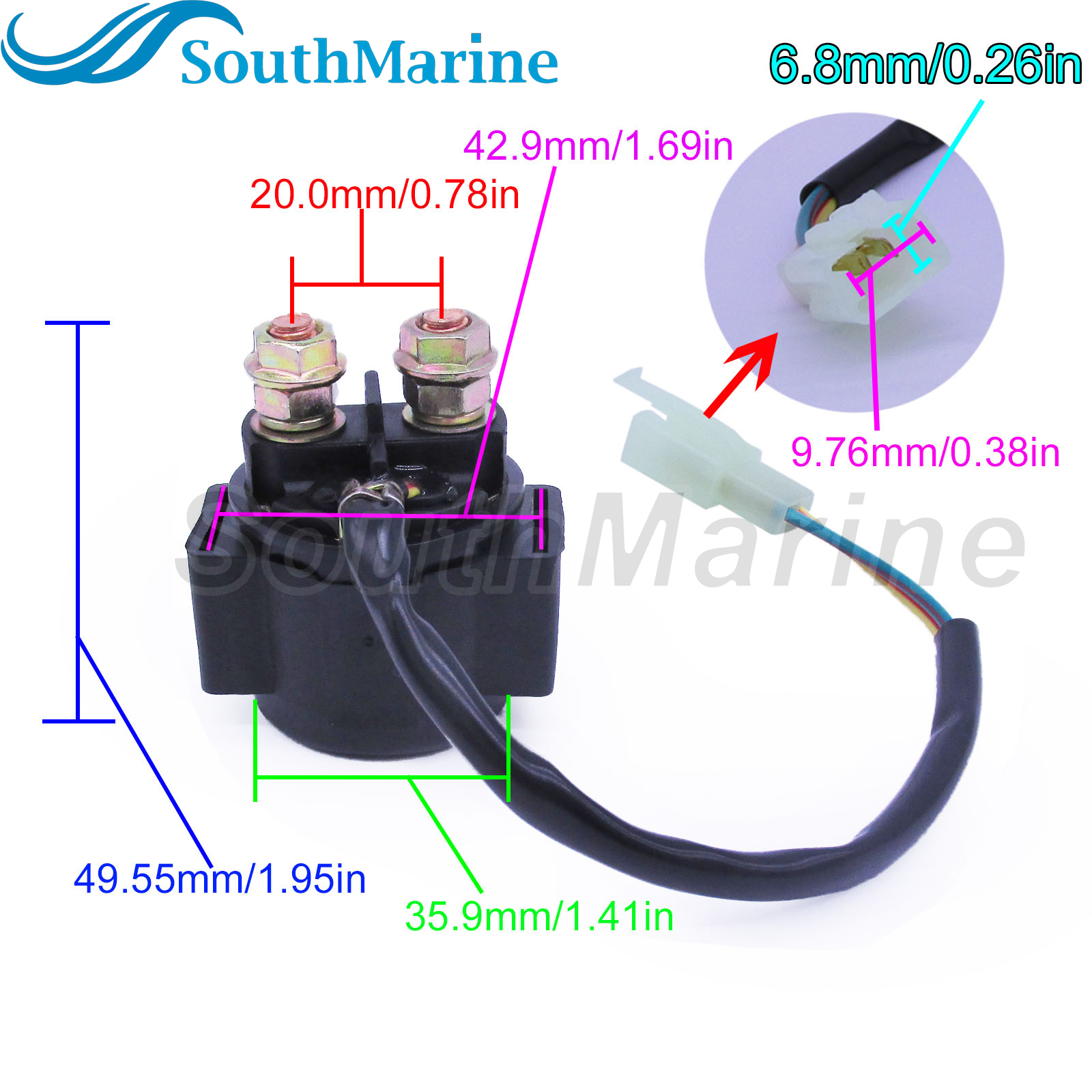 3303-857 S3585A-RCA-000 Starter Solenoid Relay for Arctic Cat Bombardier Can-AM Utility DVX DS250-300 ATV 2006-16 Z156, 12 Volt