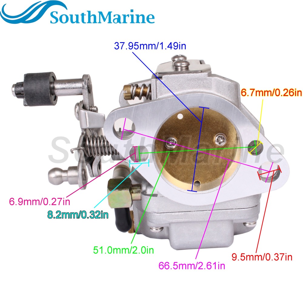 Boat Engine 3301-821854T5 3301-821854T20 Center Carb Carburetor for Mercury Mariner 40HP 45HP 55HP 60HP 2-Stroke 3-Cylinder