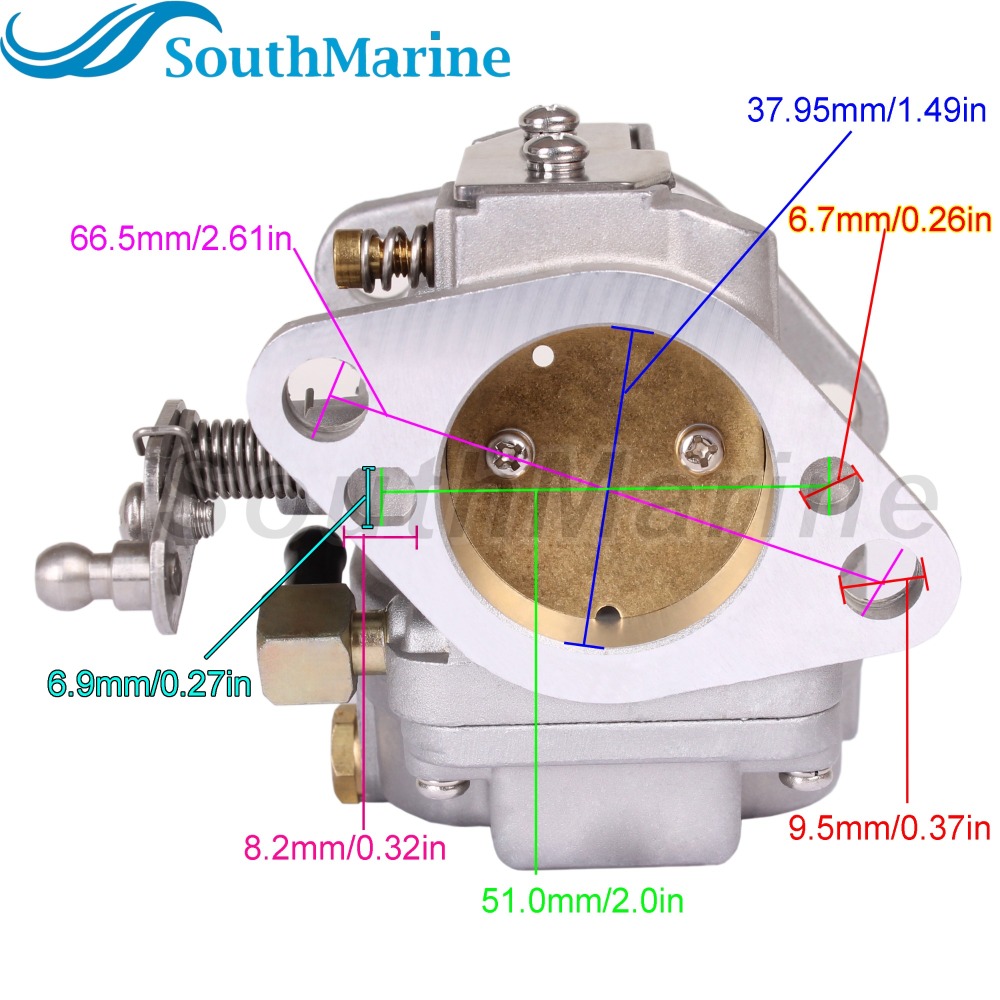Boat Engine 3301-821854T6 3301-821854T21 Bottom Carb Carburetor for Mercury Mariner 40HP 45HP 55HP 60HP 2-Stroke 3-Cylinder