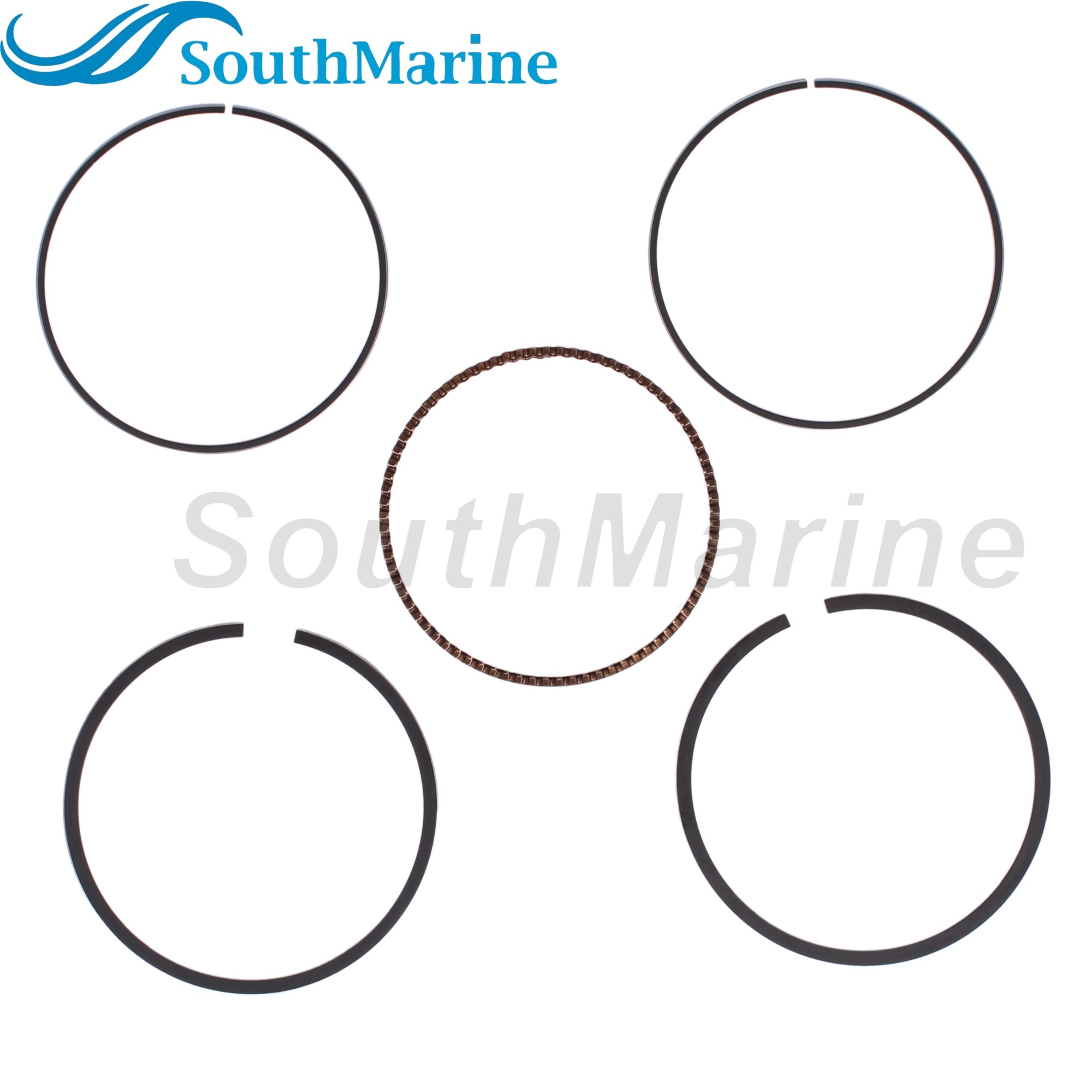 Boat Engine 6BX-E1603-00 6EE-E1603-00 STD Piston Ring for Yamaha 4HP 6HP Boat Motor, 62mm STD
