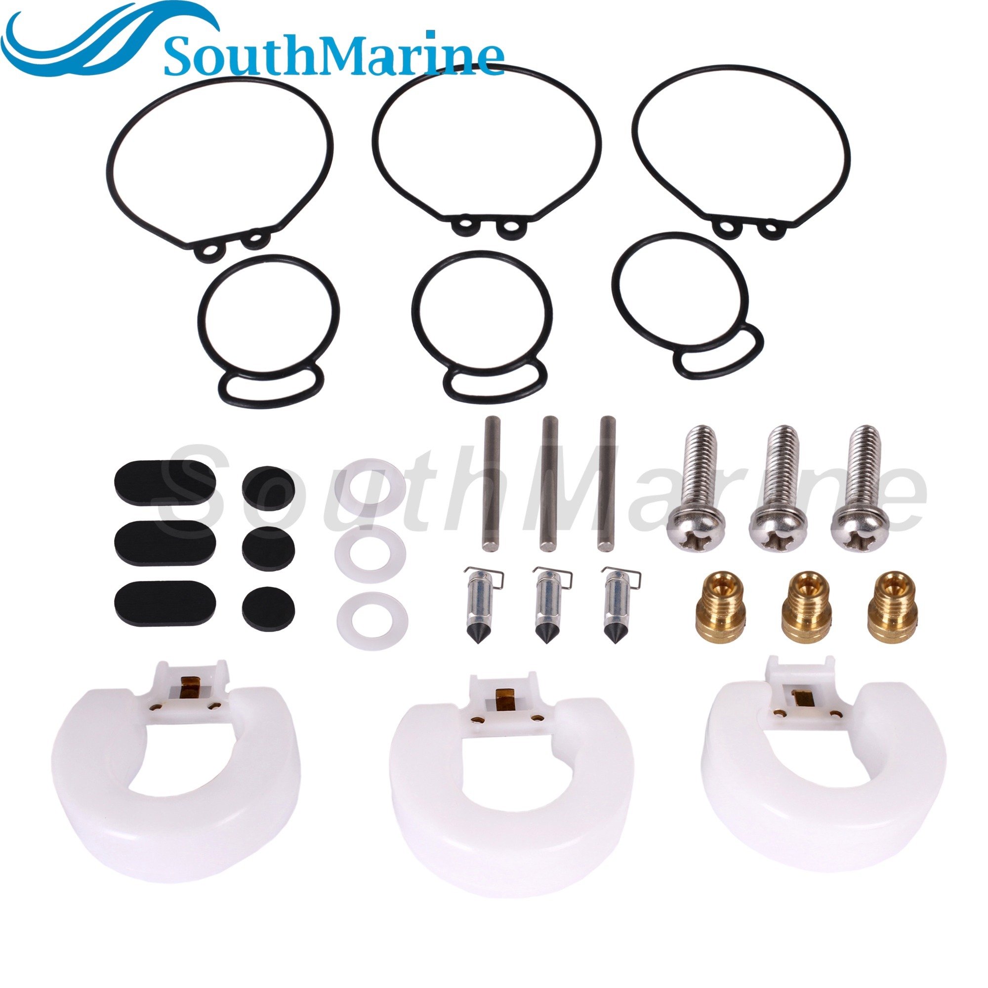 Boat Engine 6J8-W0093-00 02 Carburetor Repair Kits for Yamaha 25HP 30HP Carburetor Carb 6J8-14301-11 6J8-14302-01 6J8-14303-01