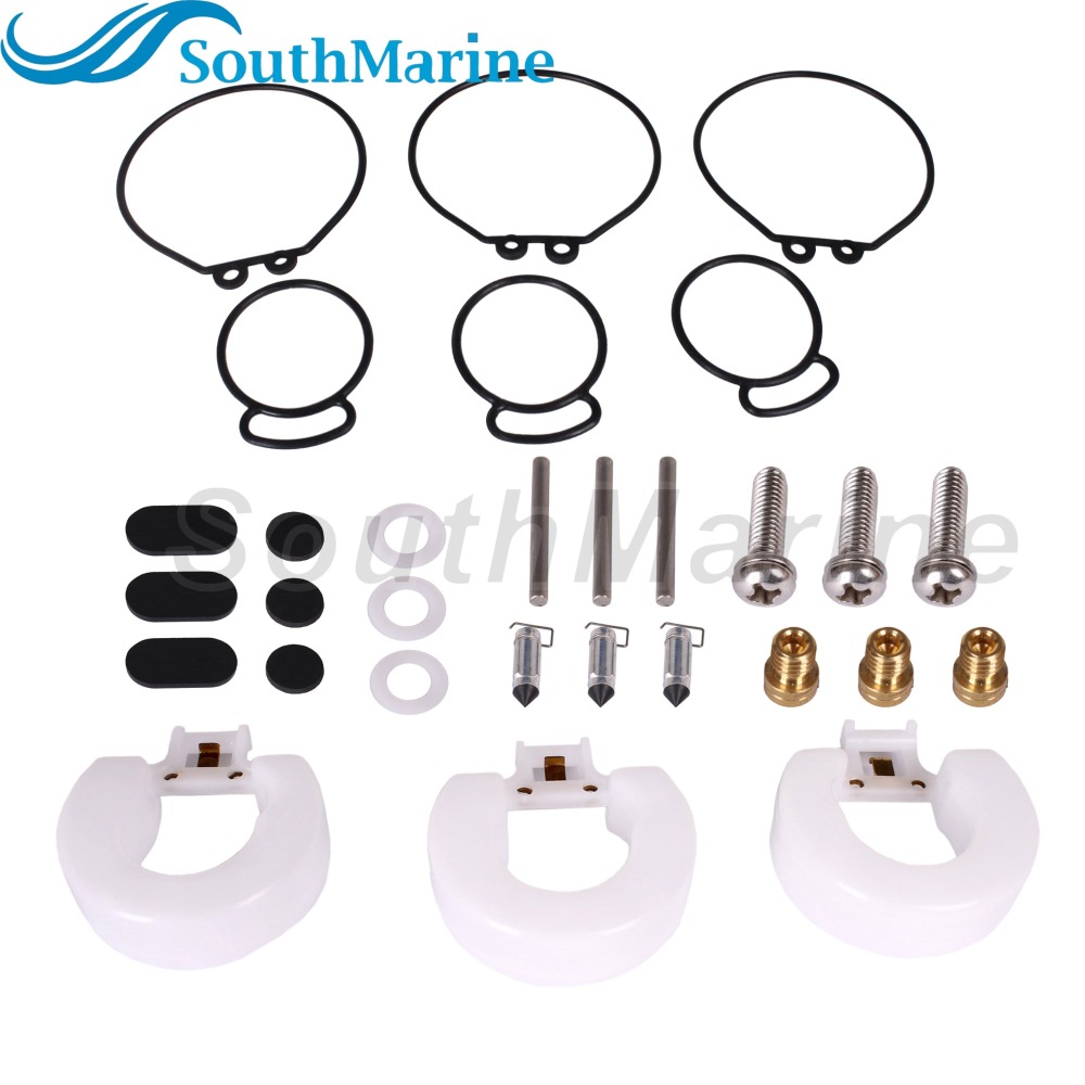 Boat Engine 6J8-W0093-00 02 Carburetor Repair Kits for Yamaha 25HP 30HP Carburetor Carb 6J8-14301-11 6J8-14302-01 6J8-14303-01