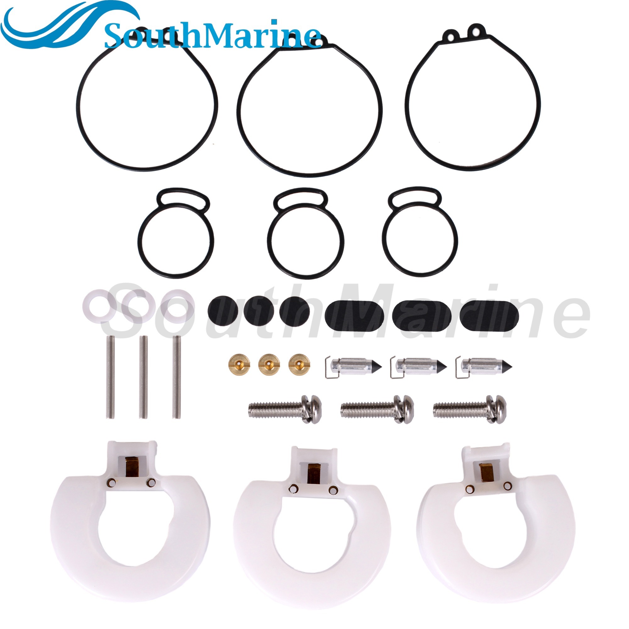 Boat Engine 6J8-W0093-00 02 Carburetor Repair Kits for Yamaha 25HP 30HP Carburetor Carb 6J8-14301-11 6J8-14302-01 6J8-14303-01
