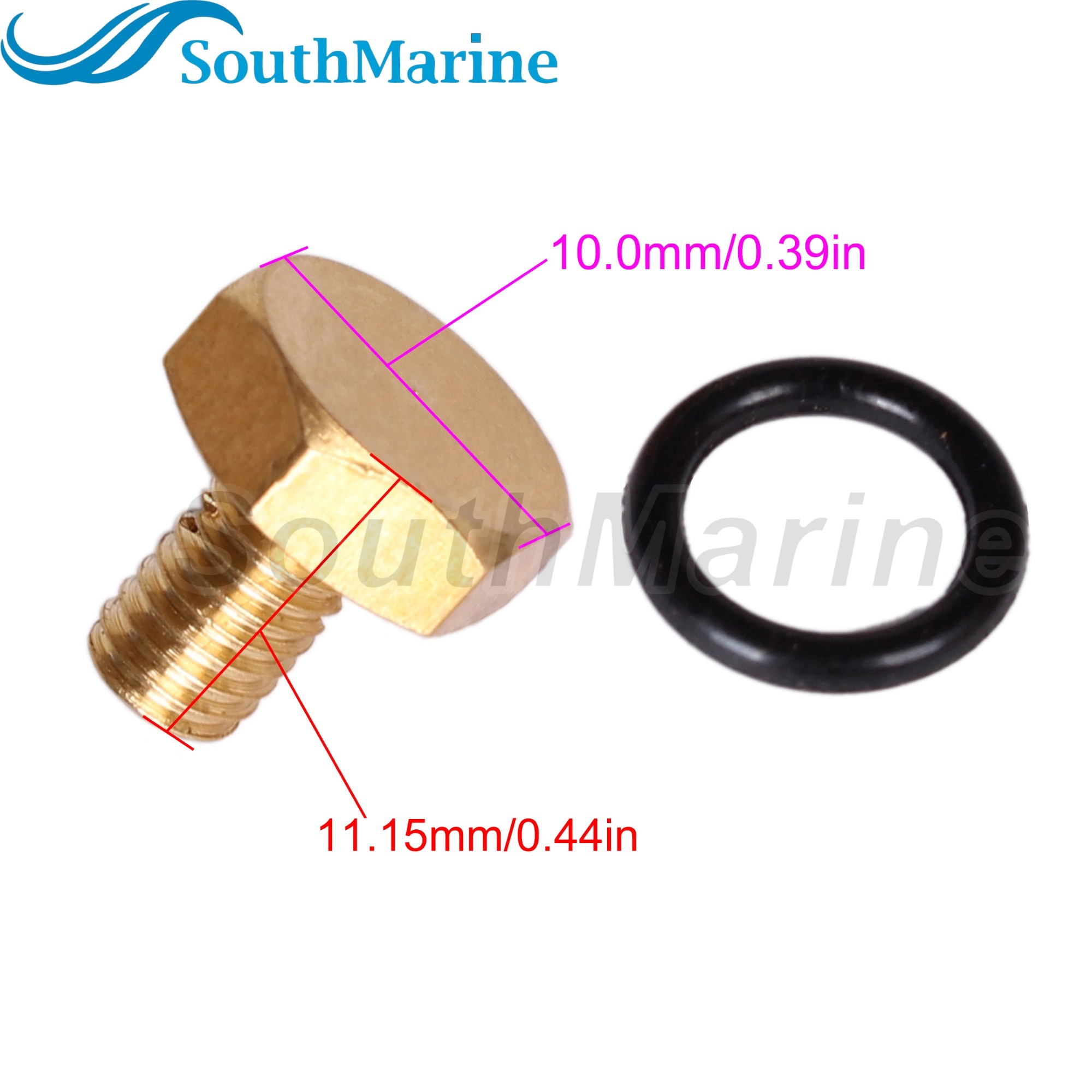 Outboard 345-03292-0 345032920M Drain Screw w/Seal for Tohatsu Nissan 25HP-140HP