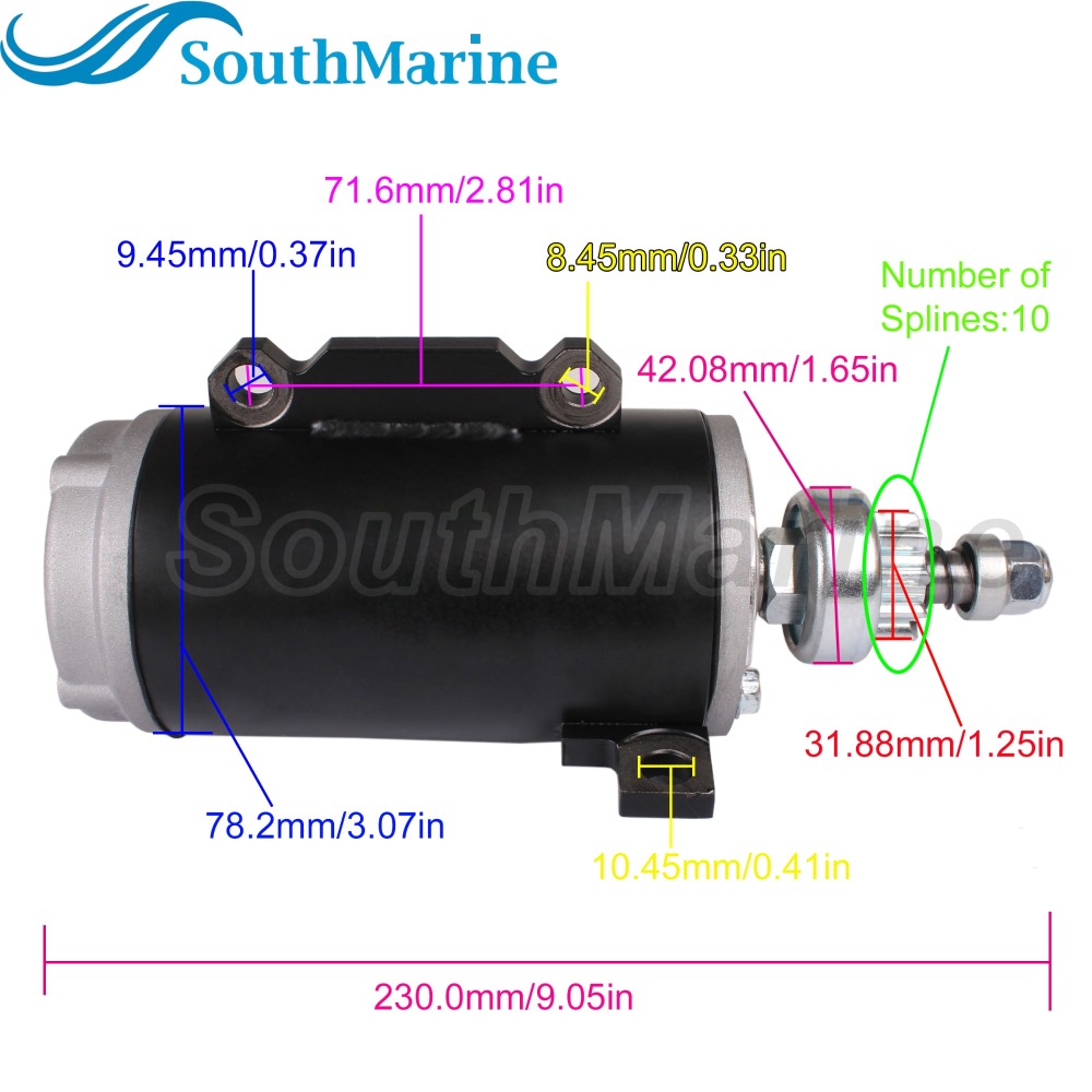 Boat 0385529 0389954 0585051 0585057 0586283 18-5634 Starter Motor for Evinrude Johnson OMC 85HP-140HP V4 /8M6007312 for Mercury