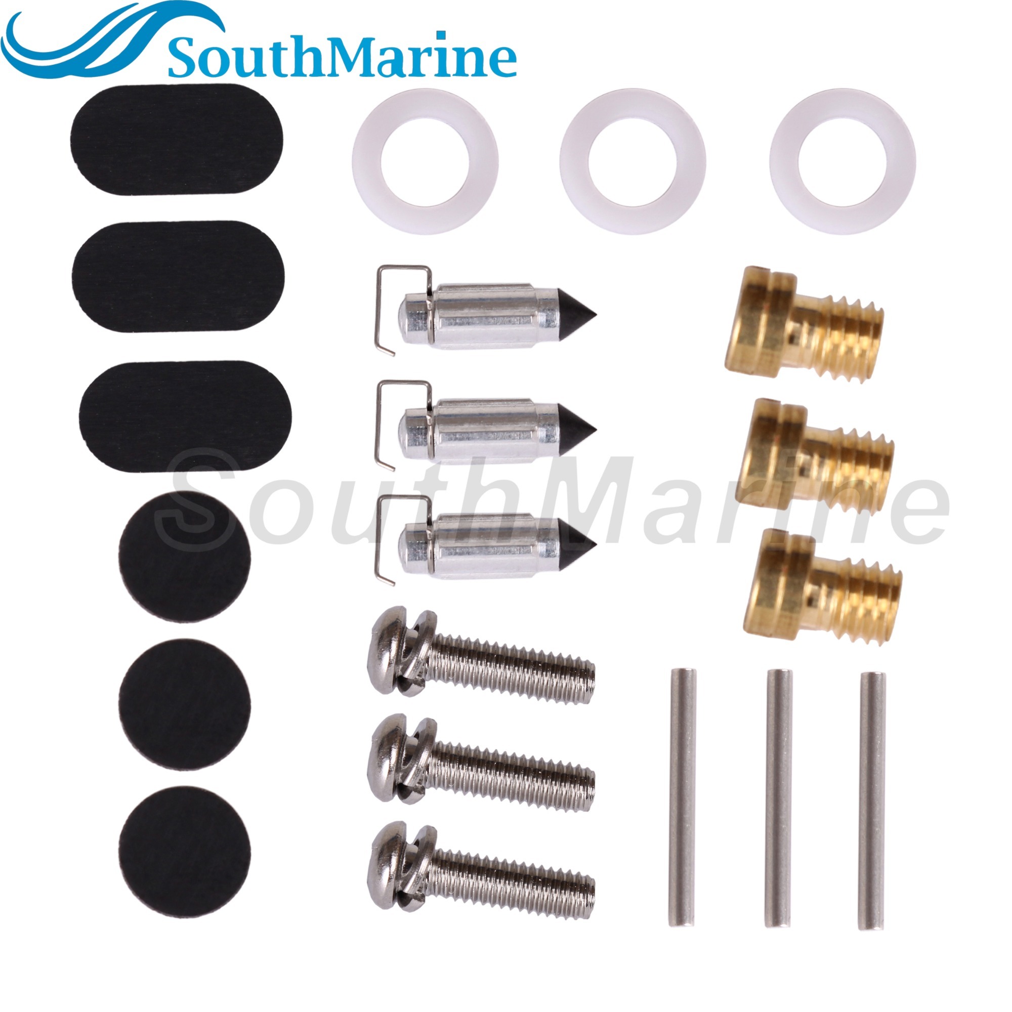 Boat Engine 6J8-W0093-00 02 Carburetor Repair Kits for Yamaha 25HP 30HP Carburetor Carb 6J8-14301-11 6J8-14302-01 6J8-14303-01