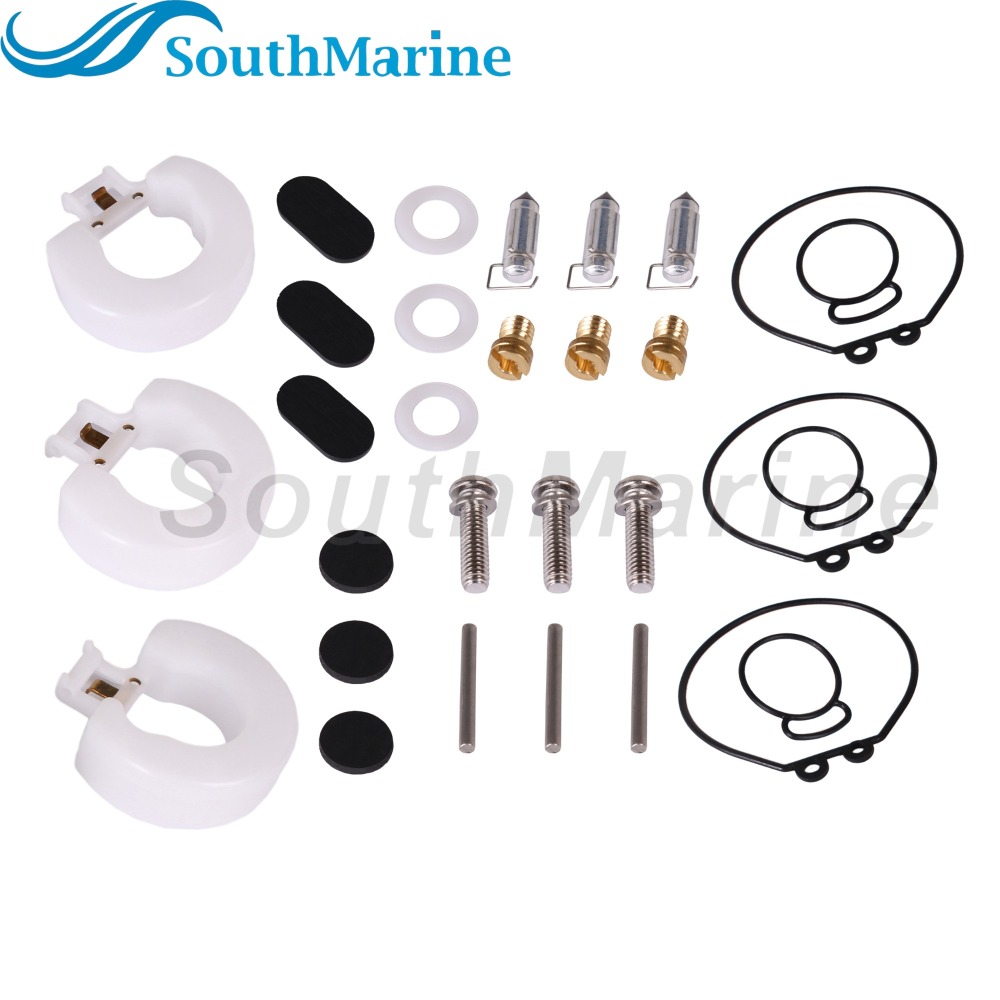 Boat Engine 6J8-W0093-00 02 Carburetor Repair Kits for Yamaha 25HP 30HP Carburetor Carb 6J8-14301-11 6J8-14302-01 6J8-14303-01
