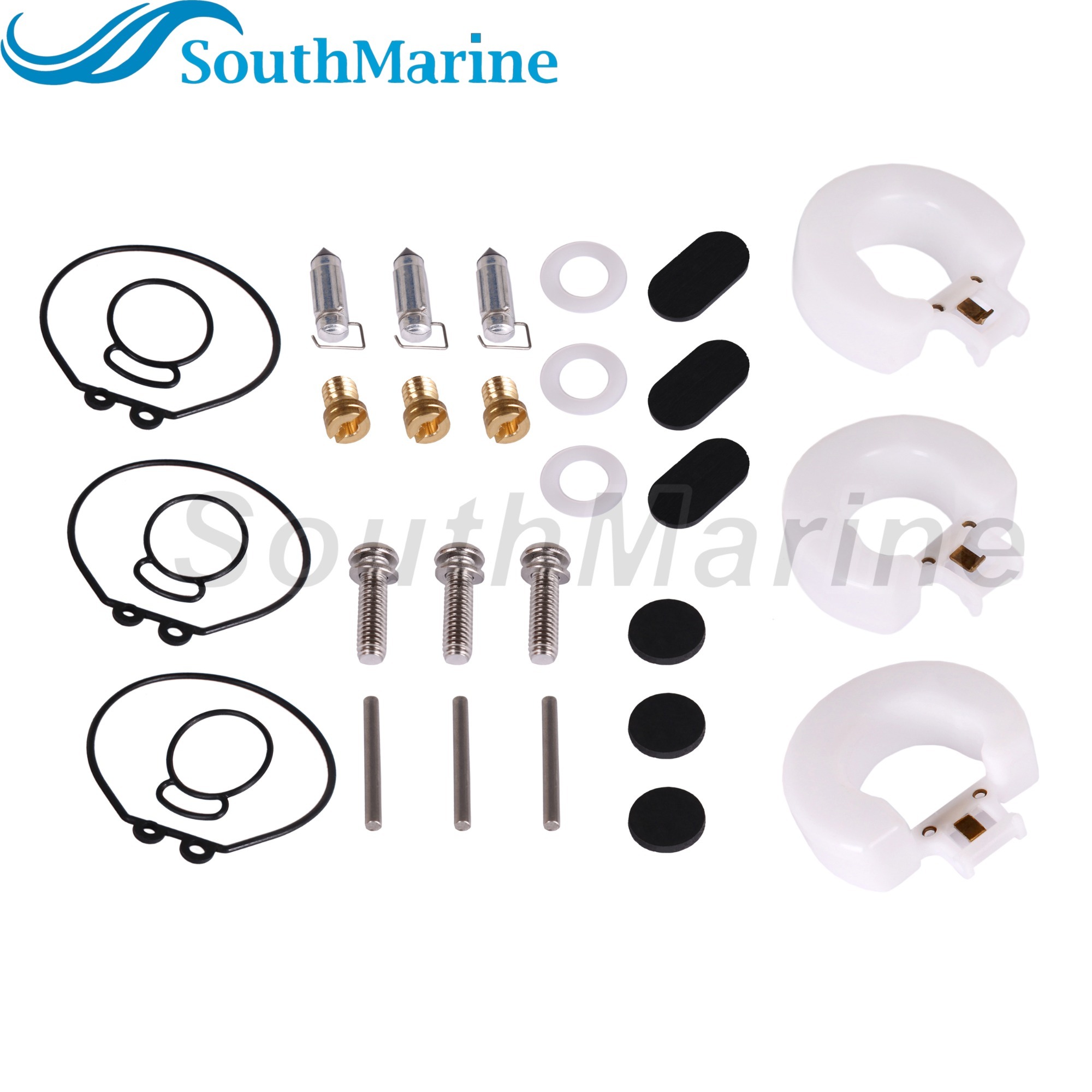 Boat Engine 6J8-W0093-00 02 Carburetor Repair Kits for Yamaha 25HP 30HP Carburetor Carb 6J8-14301-11 6J8-14302-01 6J8-14303-01