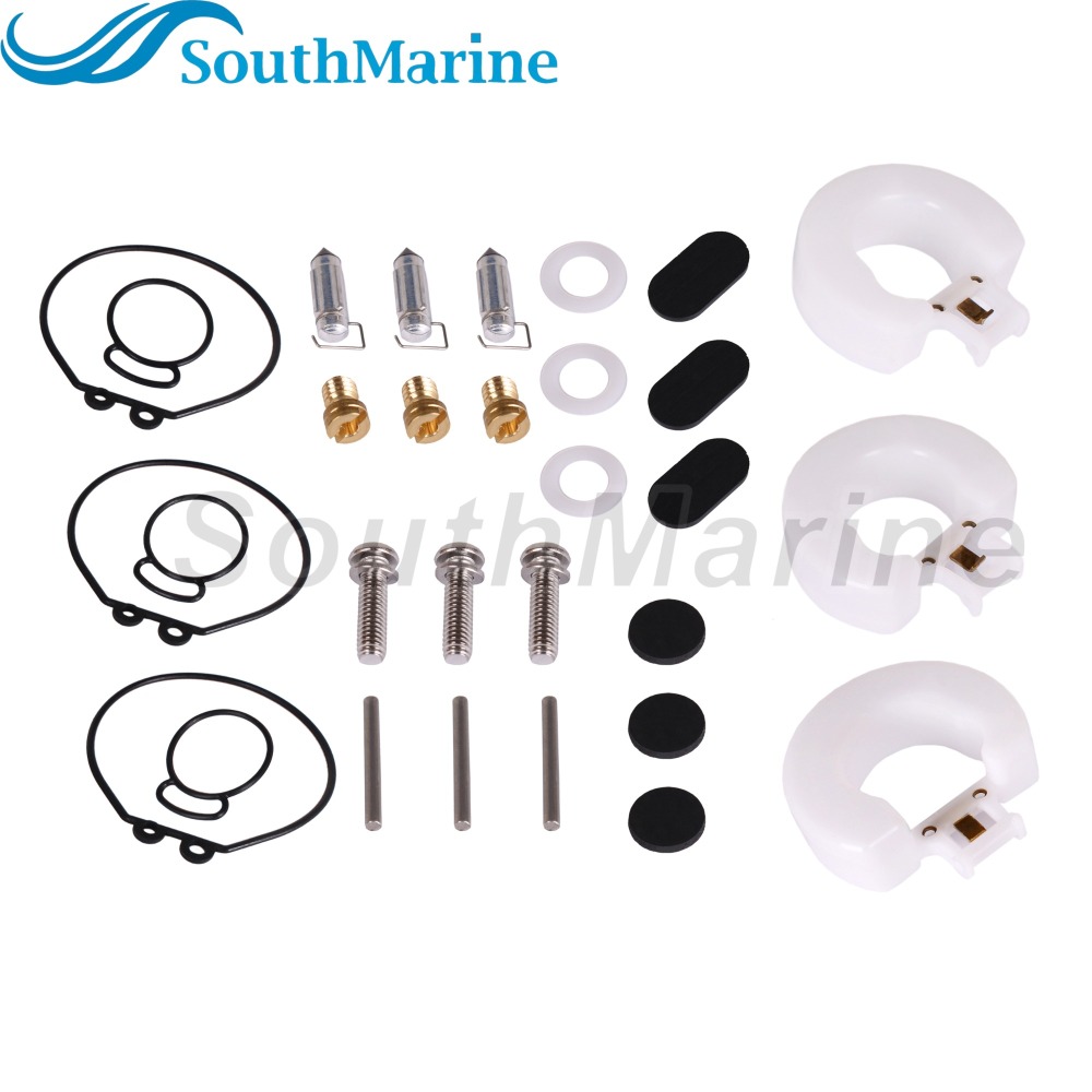 Boat Engine 6J8-W0093-00 02 Carburetor Repair Kits for Yamaha 25HP 30HP Carburetor Carb 6J8-14301-11 6J8-14302-01 6J8-14303-01