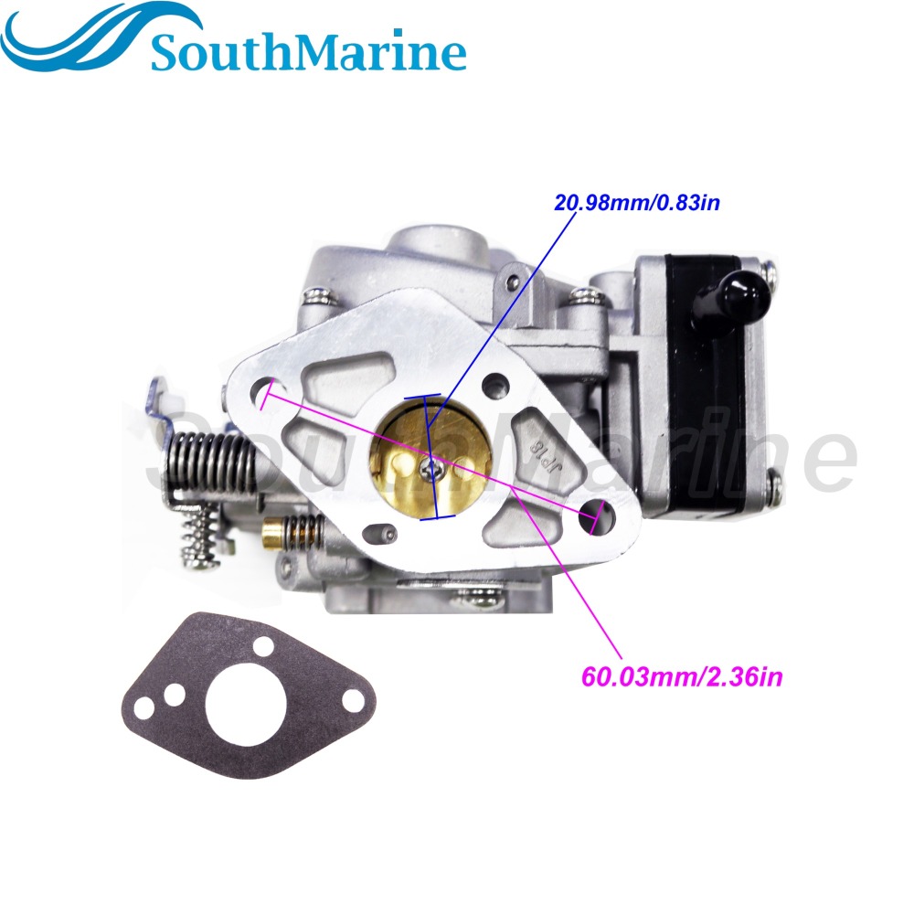 SouthMarine Boat Engine Carburetor Assy and Gasket for Hangkai 2-Stroke 9.8hp 12hp Outboard Motor