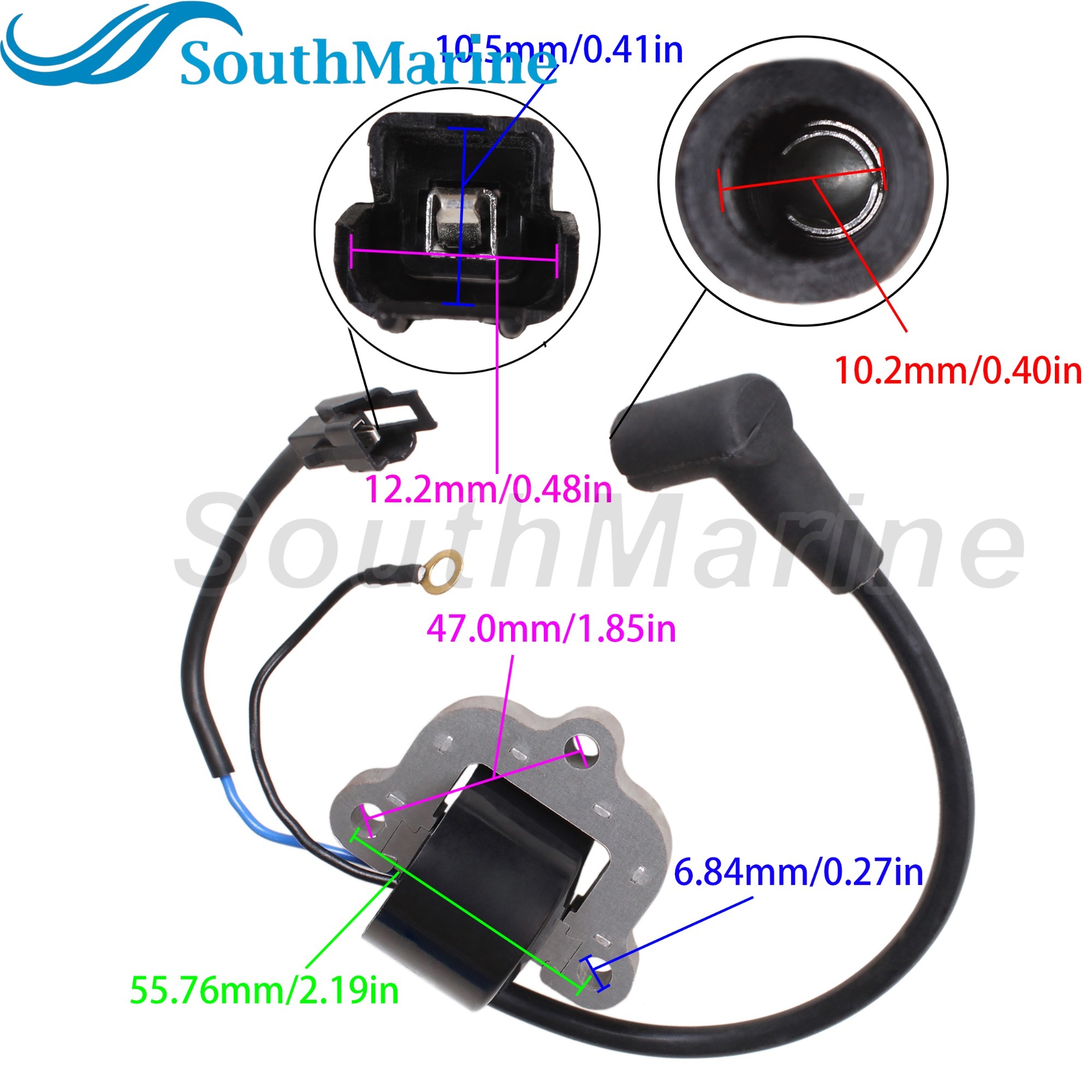 Outboard Engine 581786 581370 502881 581124 18-5172 Ignition Coil for Evinrude Johnson OMC BRP 18HP 20HP 25HP 35HP 40HP