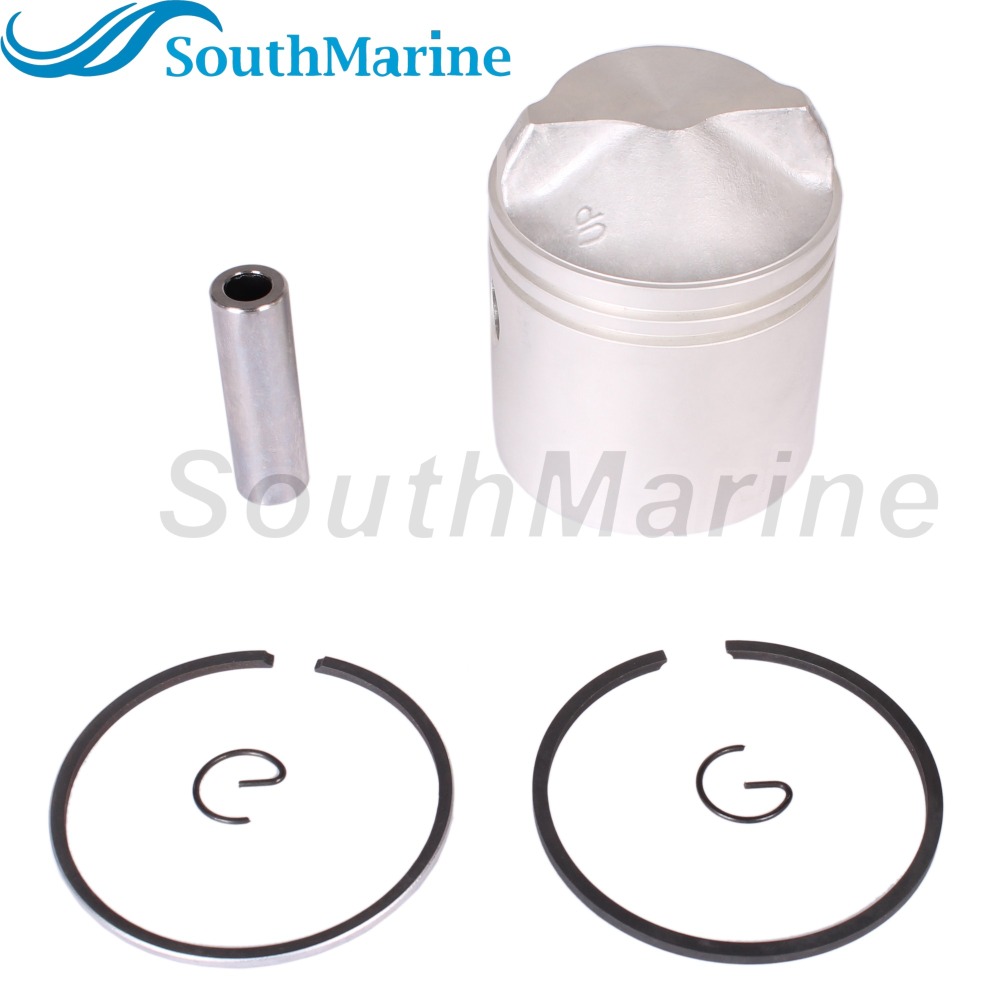 Boat Engine 6E3-11631-00-98 STD Piston Set & 6J1-11610-00 Ring for Yamaha 4HP 5HP, 54mm STD