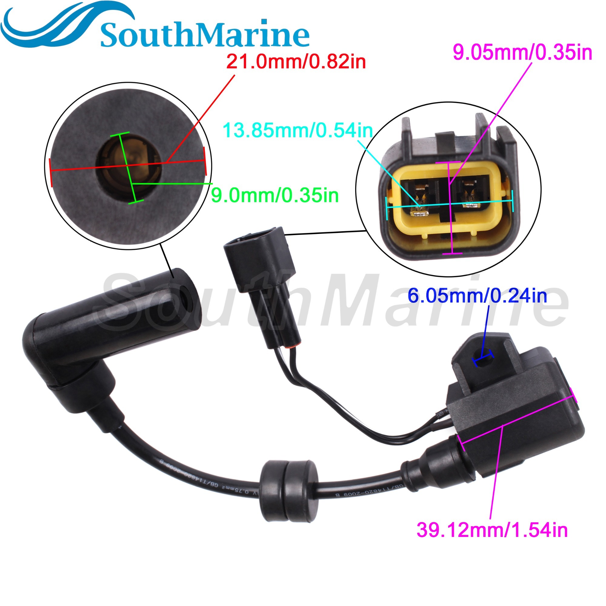 Boat Motor 67C-85570-00 Ignition Coil Assy for Yamaha 30HP 40HP F30 F40 Outboard Engine