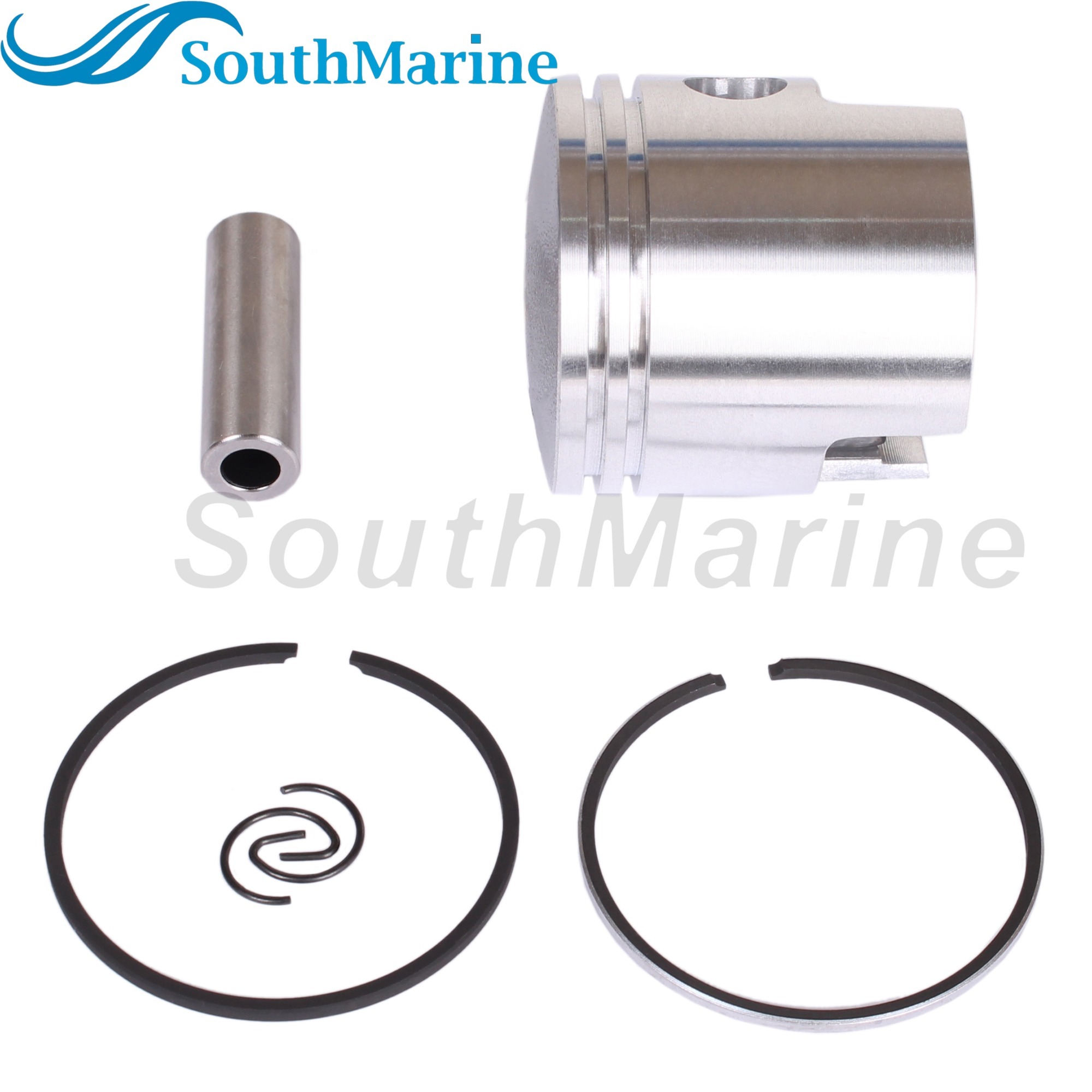 Outboard Engine 677-11631-00-96/97/98 677-11630-00-00 STD Piston Set with 647-11610-00 Ring for Yamaha 5HP 8HP Boat Motor, 50mm STD