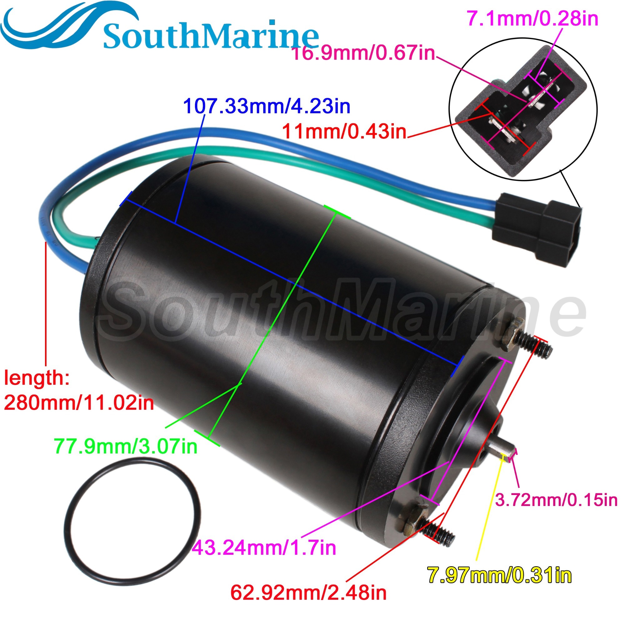 3587079 3858069 3860879 3861575 3857079 3857489 PT407NM RT 05043 10851 6233 Tilt Trim Motor for Volvo Penta Marine DPH DPR SX