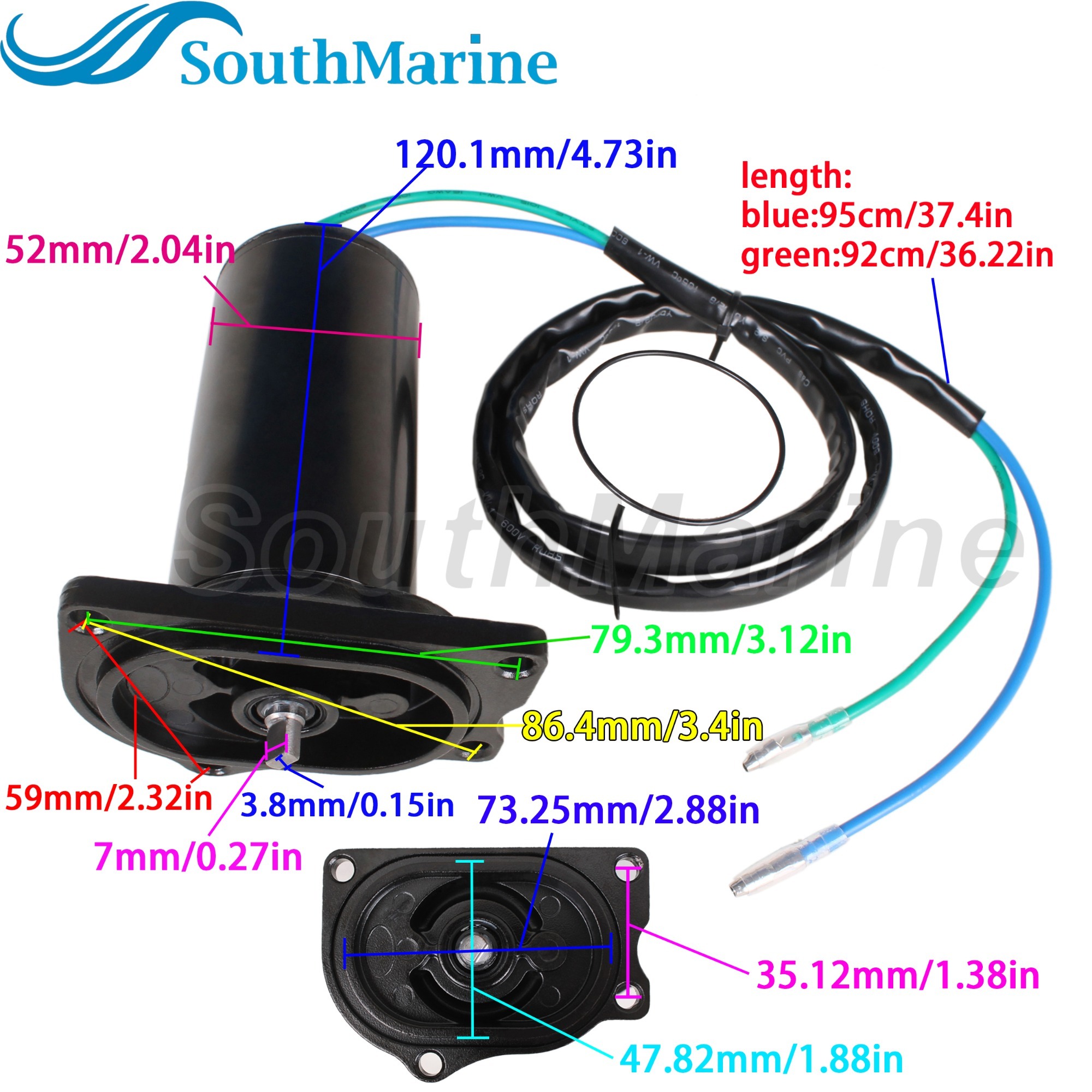 Outboard Motor 827675A1 10828 PT498NM 18-6286 6255 TRM0048 Tilt Trim Motor for Mercury Mercruiser Force 25HP 30HP 40HP 45HP 50HP