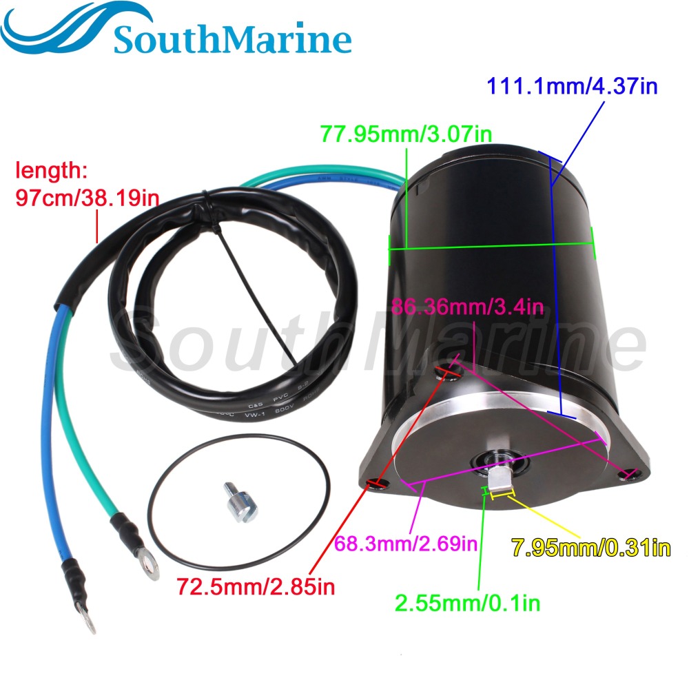 Outboard Motor 6G5-43880-00 01 02 18-6760 6265 TRM0010 Tilt Trim Motor for Yamaha 115HP 130HP 150HP 175HP 200HP 225HP