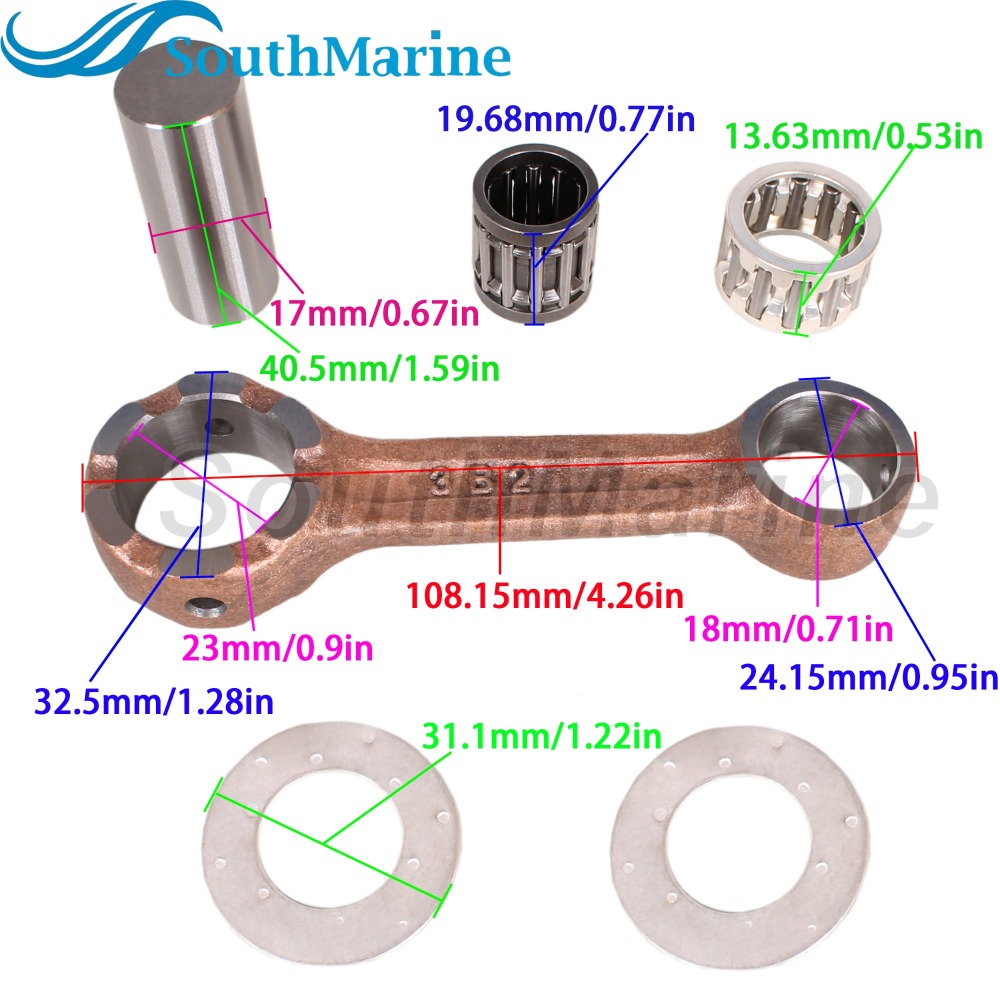 Boat Engine 3B2-00040-0 3B2000400 3B2000400M Connecting Rod Kit for Tohatsu for Nissan 6HP 8HP 9.8HP M6B M8B M9.8B