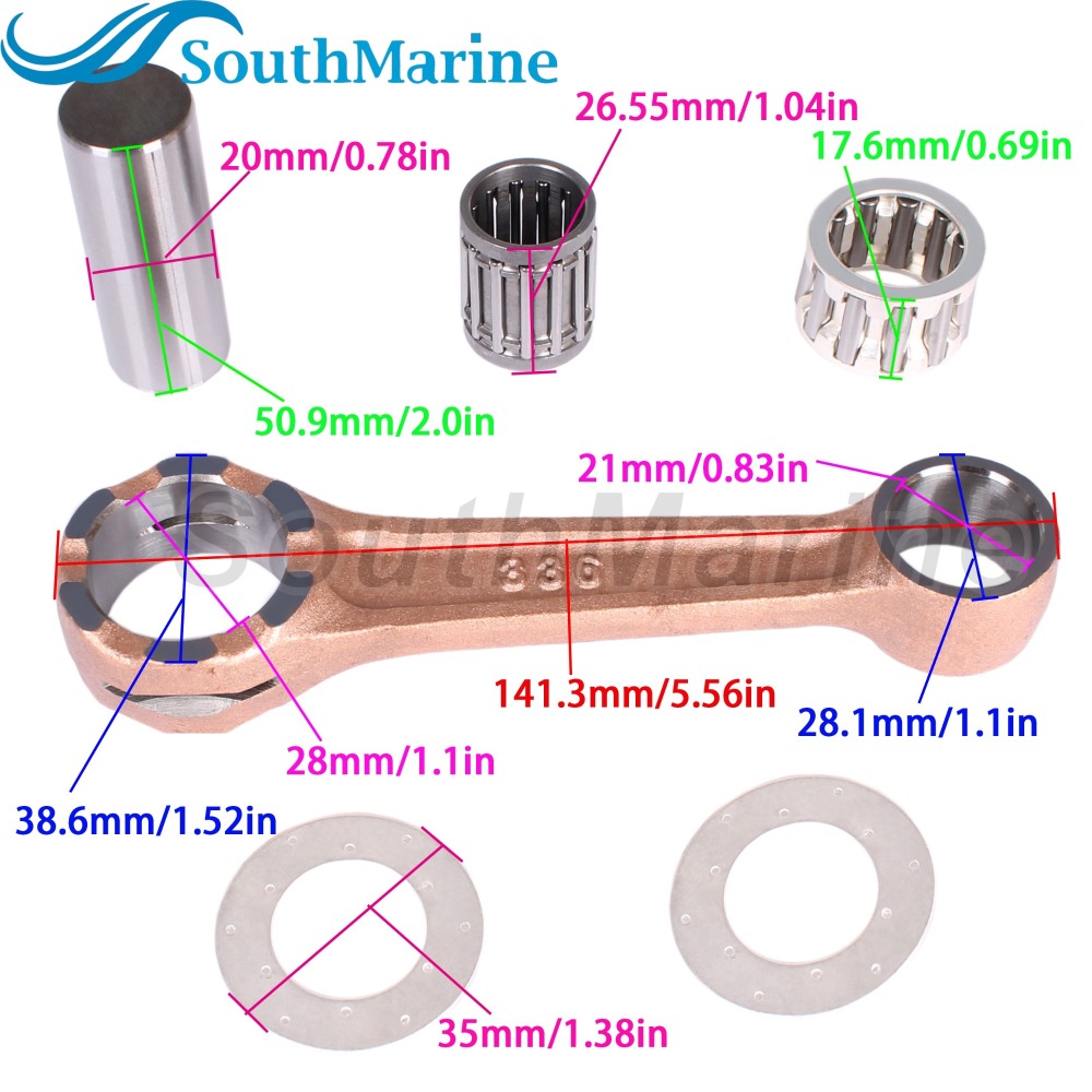 Boat Engine 336-00040-1 336000401M Connecting Rod Kit for Tohatsu Nissan 25HP 30HP M30A3 M25C3 NS30A4 / 8130471 for Mercury